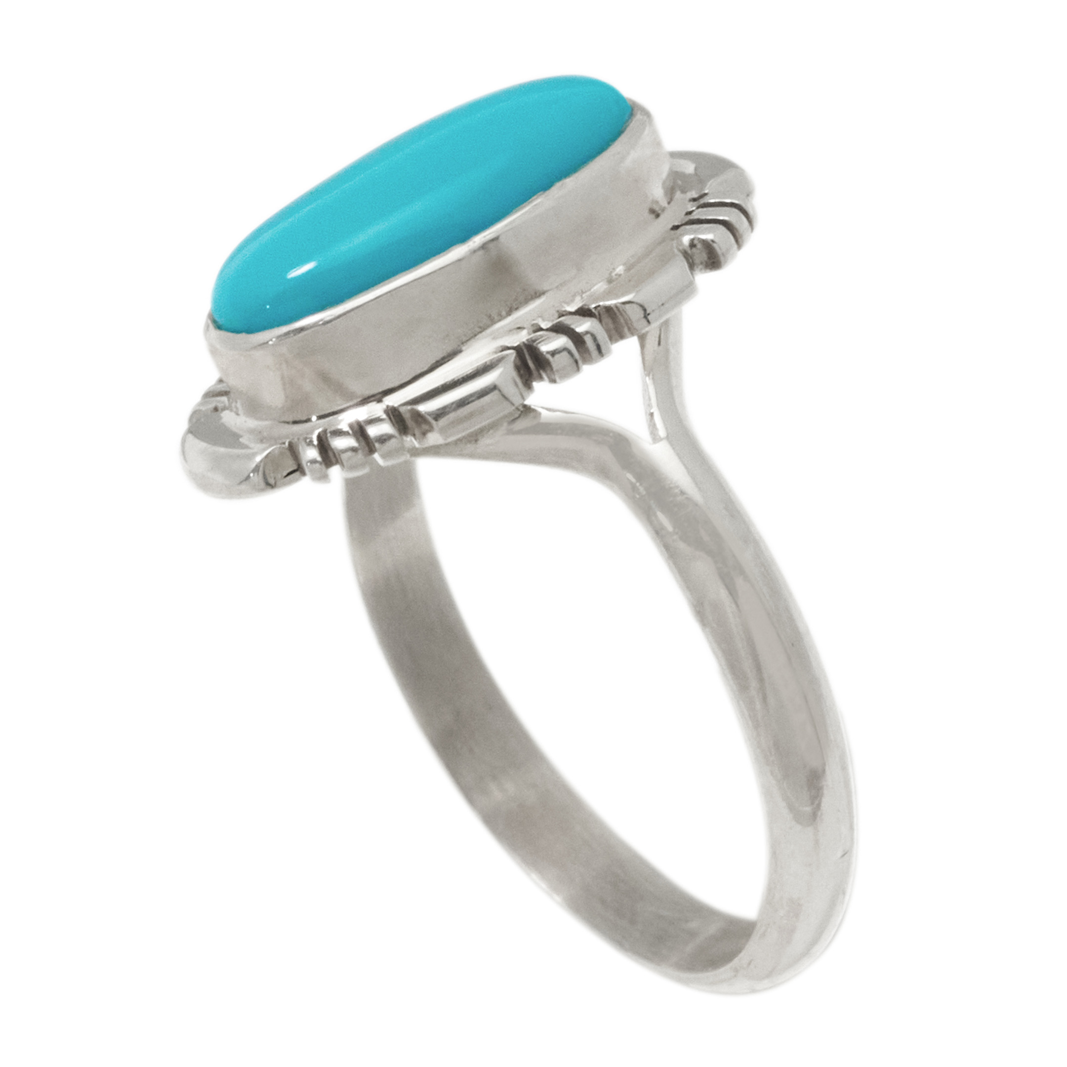 Turquoise and silver ring BA1895 - Harpo Paris