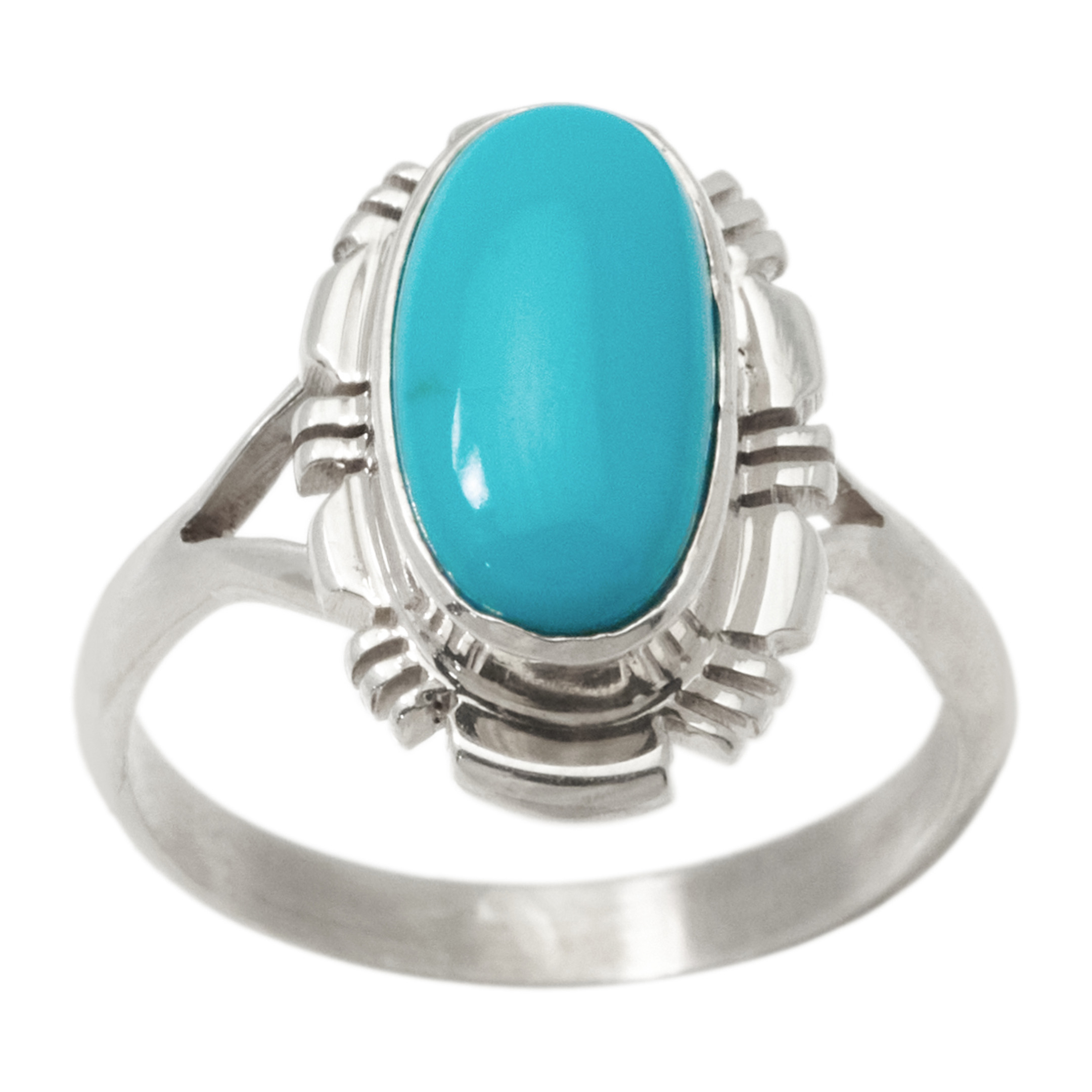 Turquoise and silver ring BA1895 - Harpo Paris