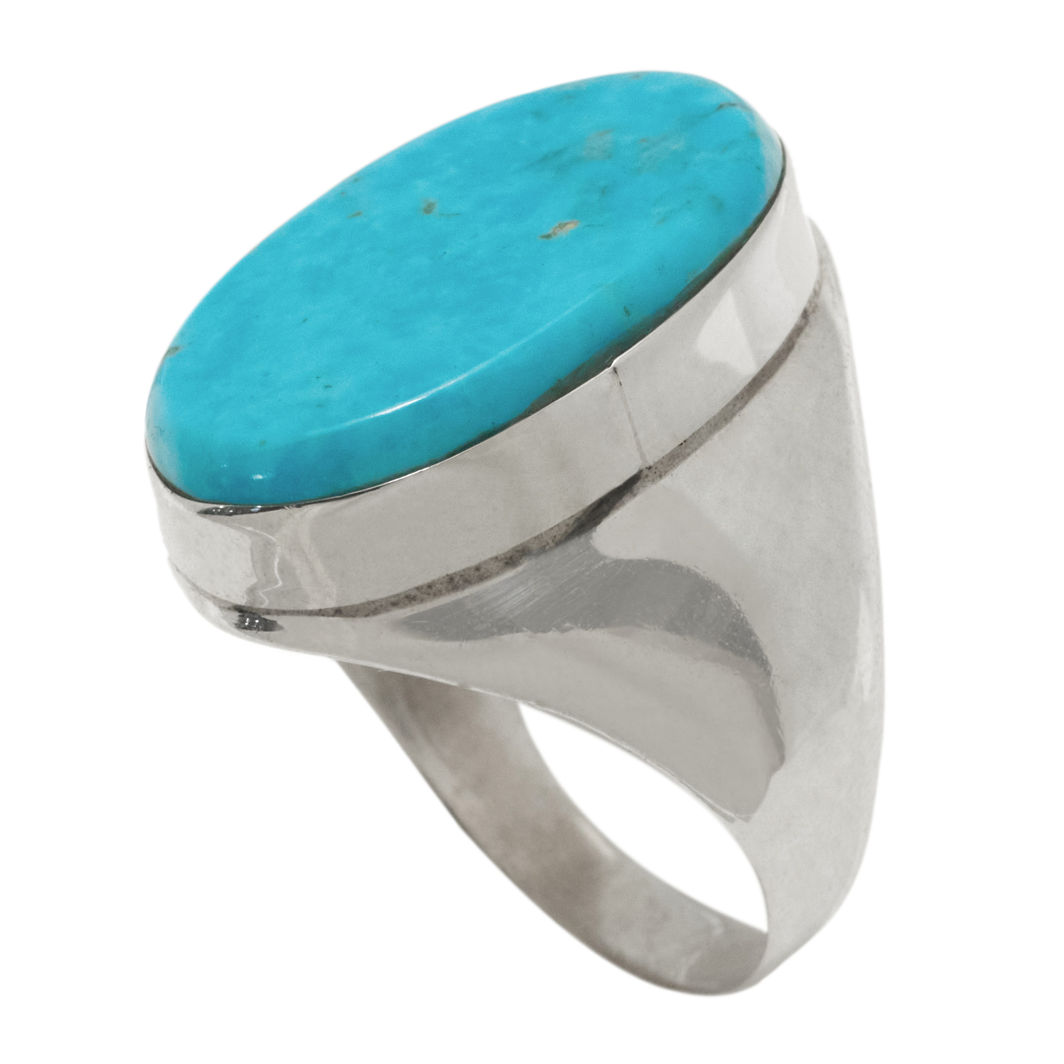 Turquoise and silver ring BA1896 - Harpo Paris