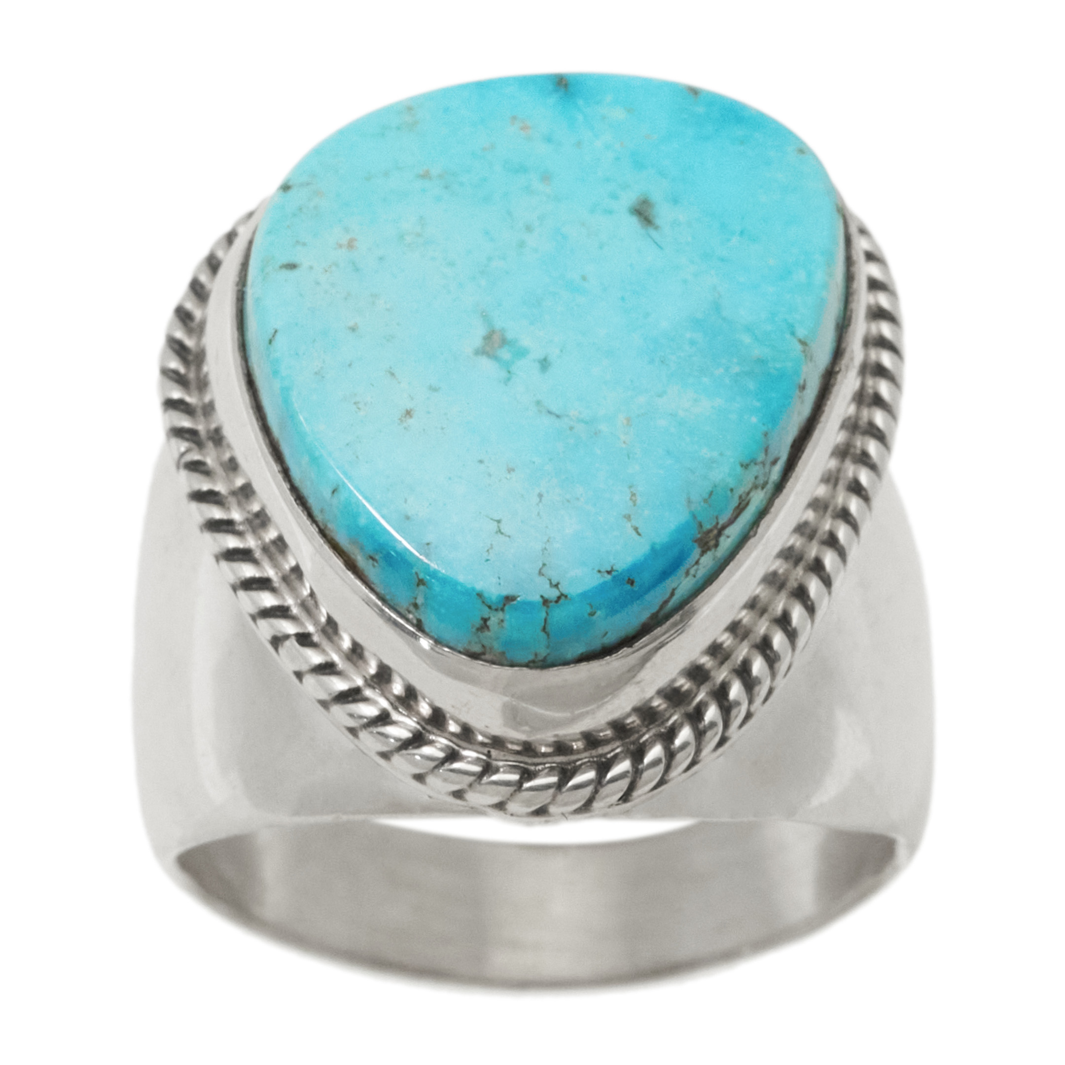 Turquoise and silver ring BA1897 - Harpo Paris