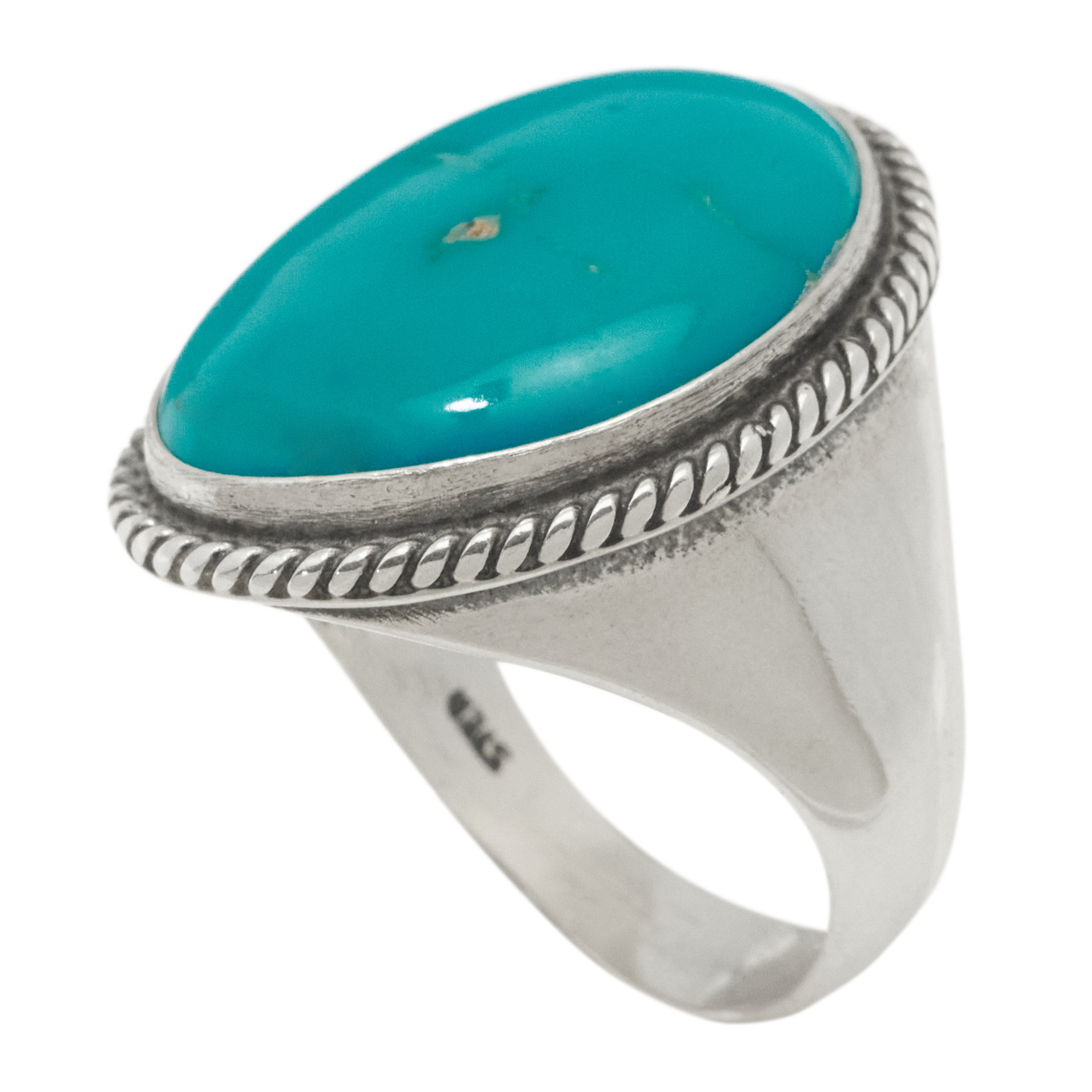Turquoise and silver ring BA1898 - Harpo Paris