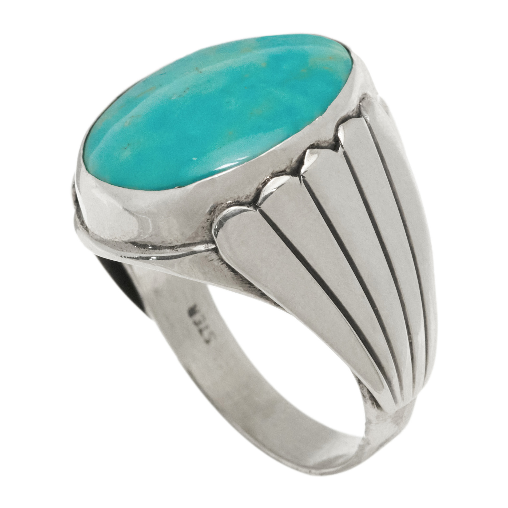 Turquoise and silver ring BA1899 - Harpo Paris