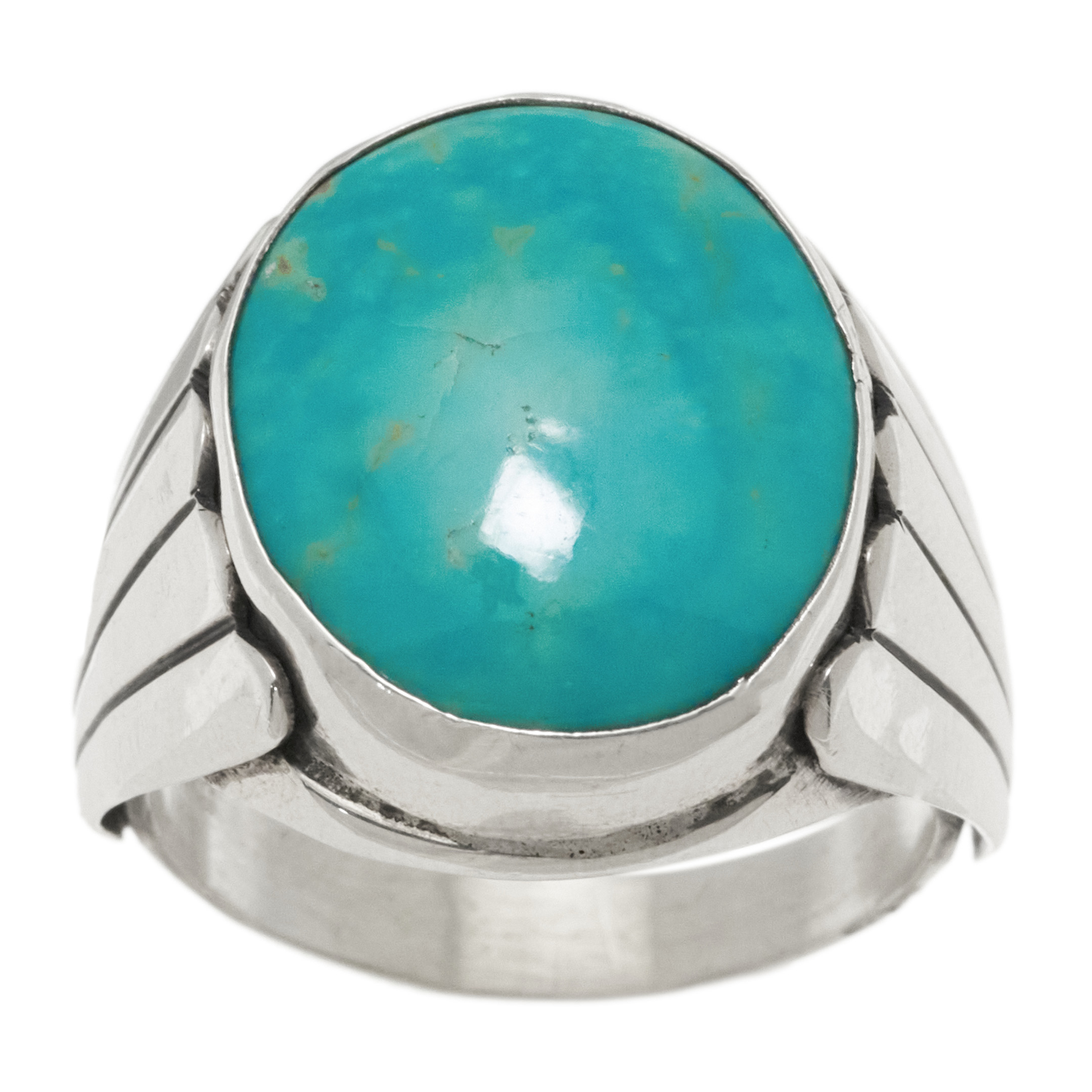 Turquoise and silver ring BA1899 - Harpo Paris