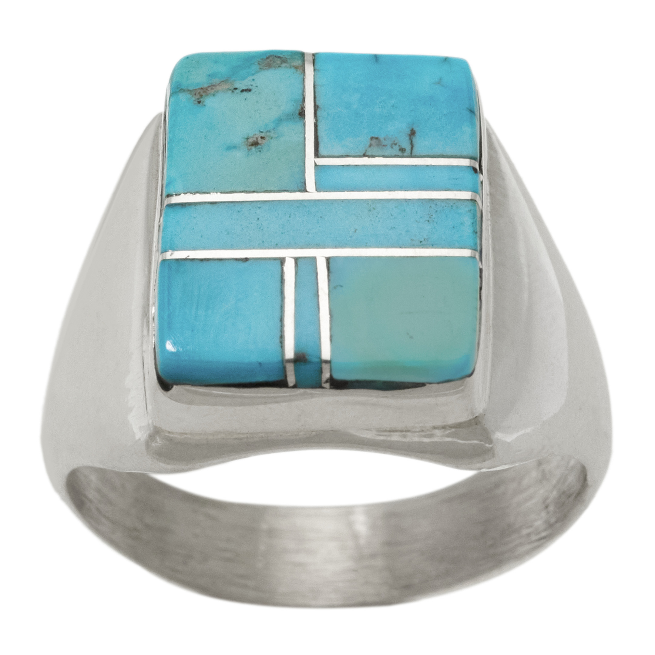 Channel inlay turquoise ring BA1900 - Harpo Paris