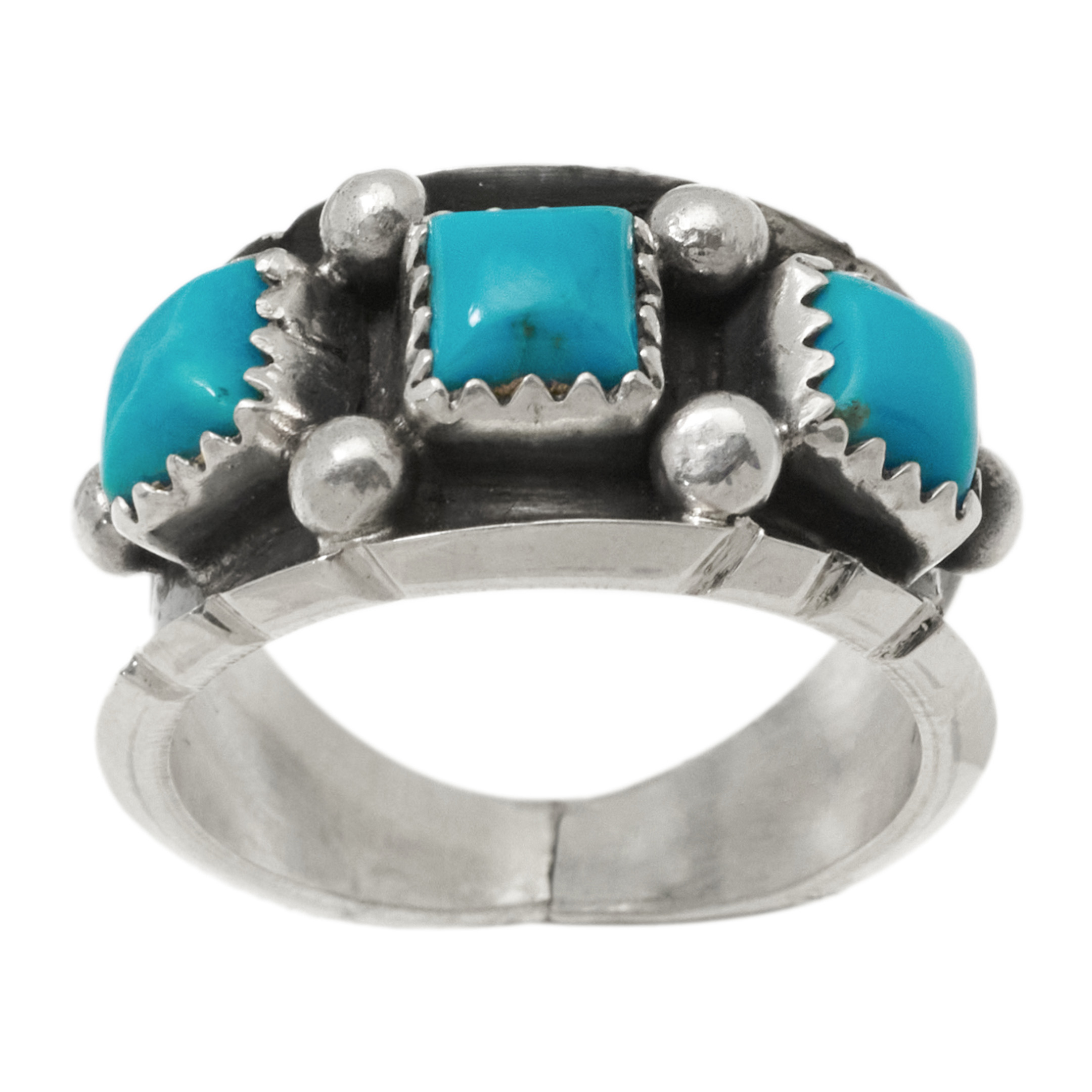 Turquoise and silver ring BA1901 - Harpo Paris