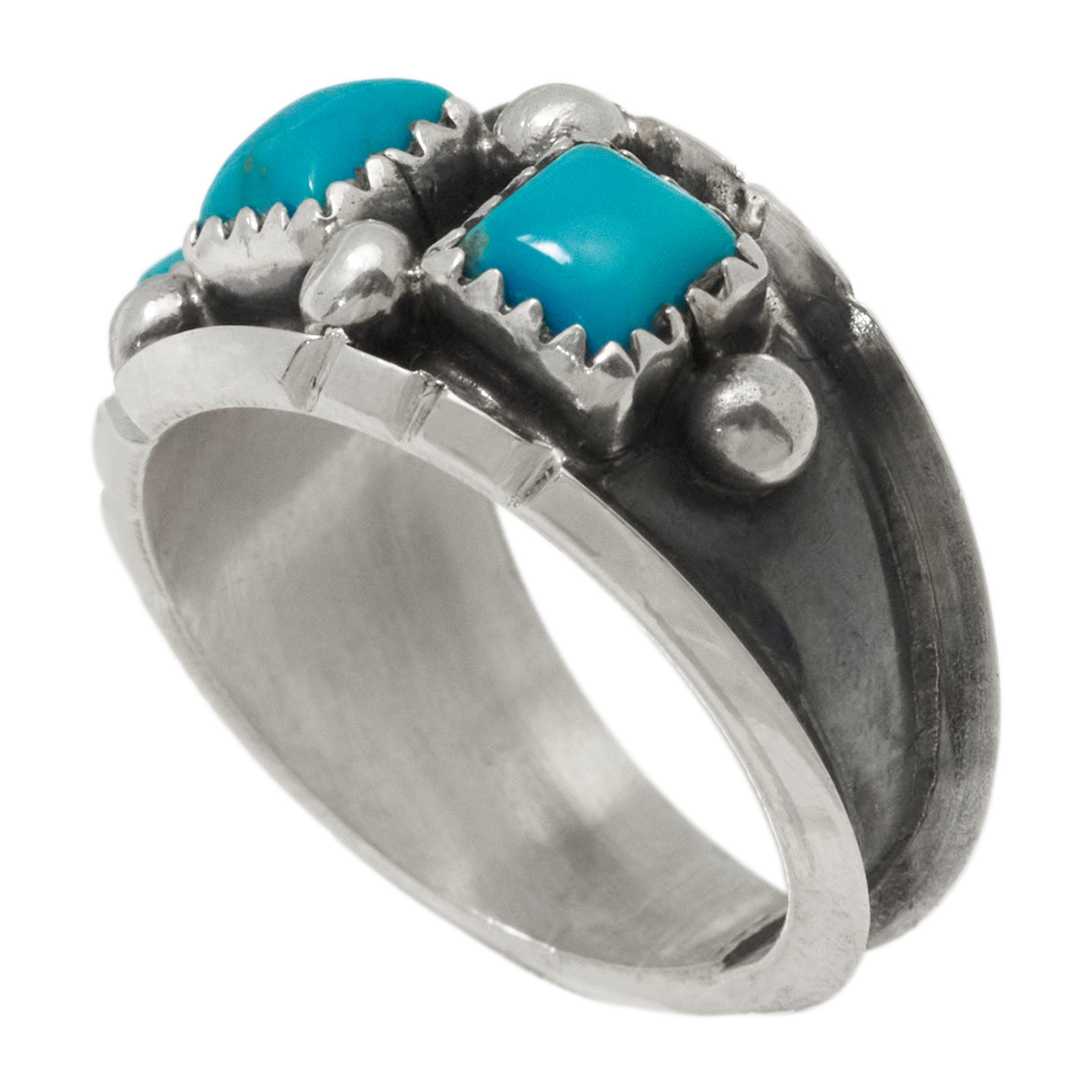 Turquoise and silver ring BA1901 - Harpo Paris