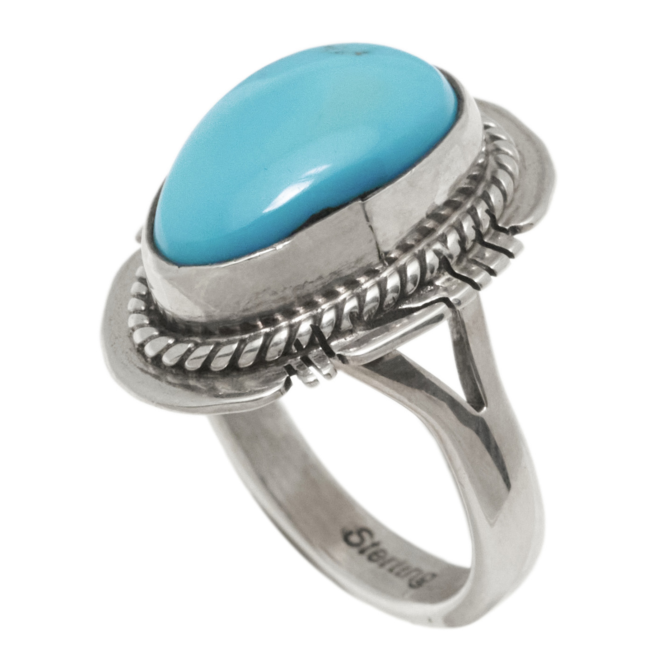 Bague turquoise et argent BA1902 - Harpo Paris