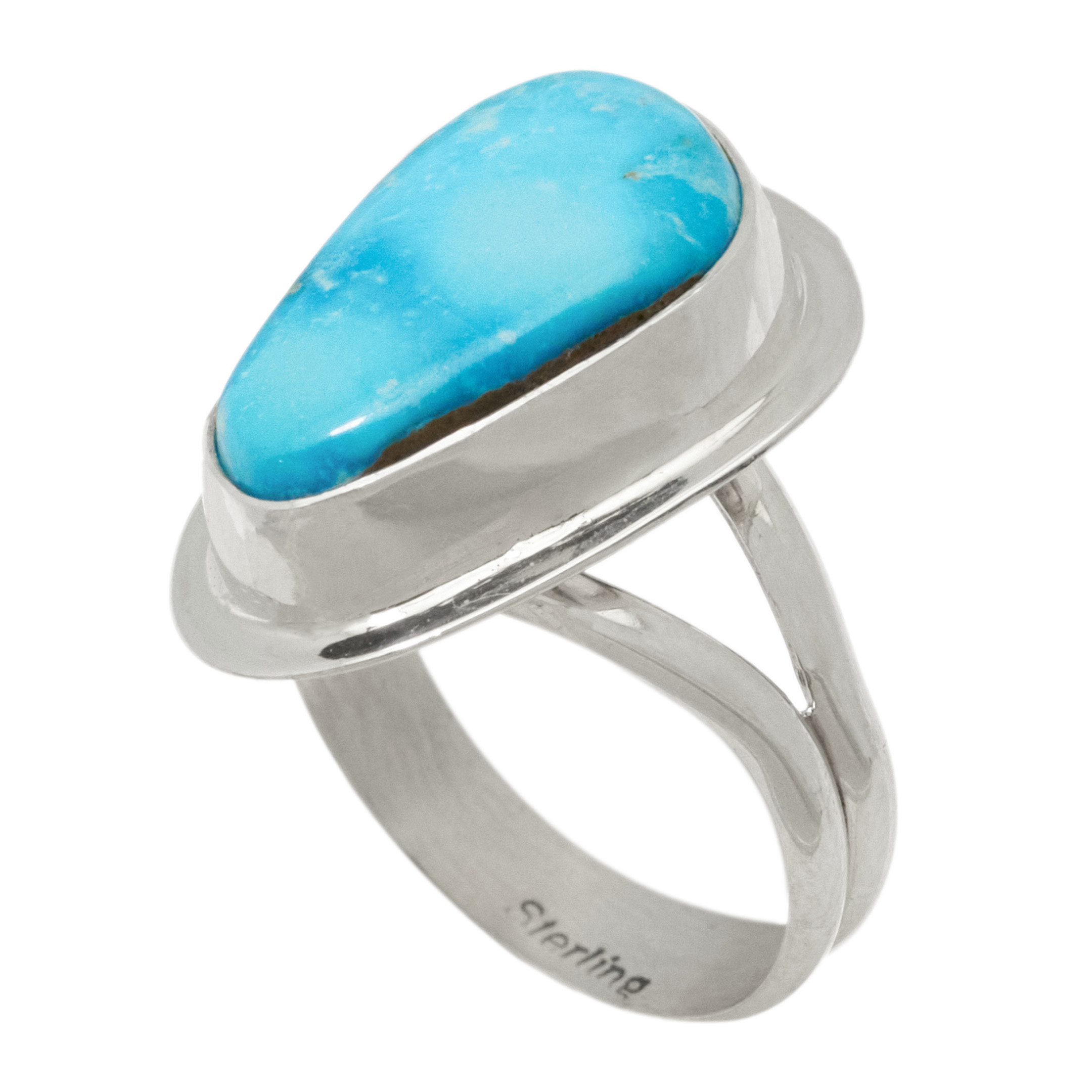 Turquoise and silver ring BA1903 - Harpo Paris