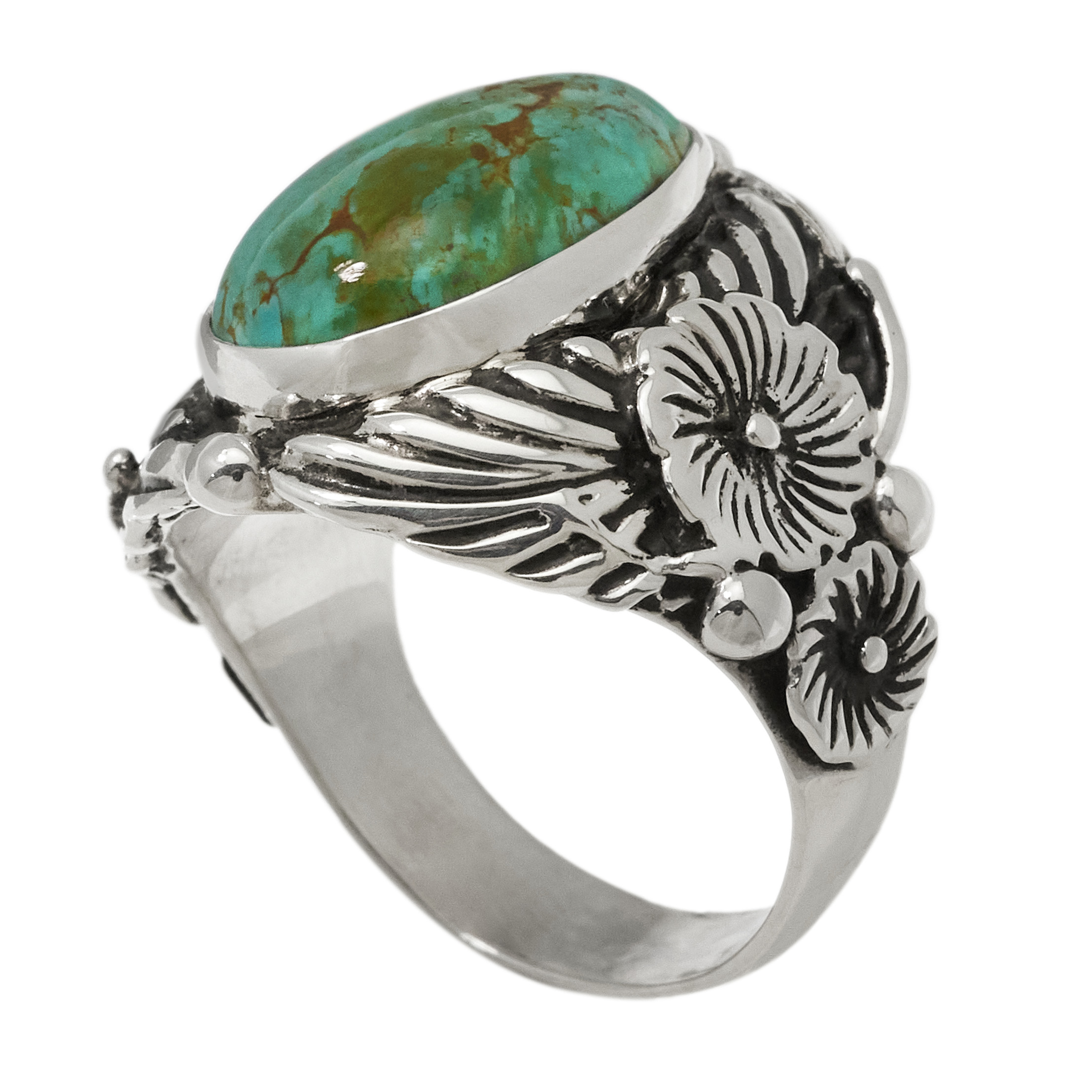 Turquoise and silver ring BA1882 - Harpo Paris