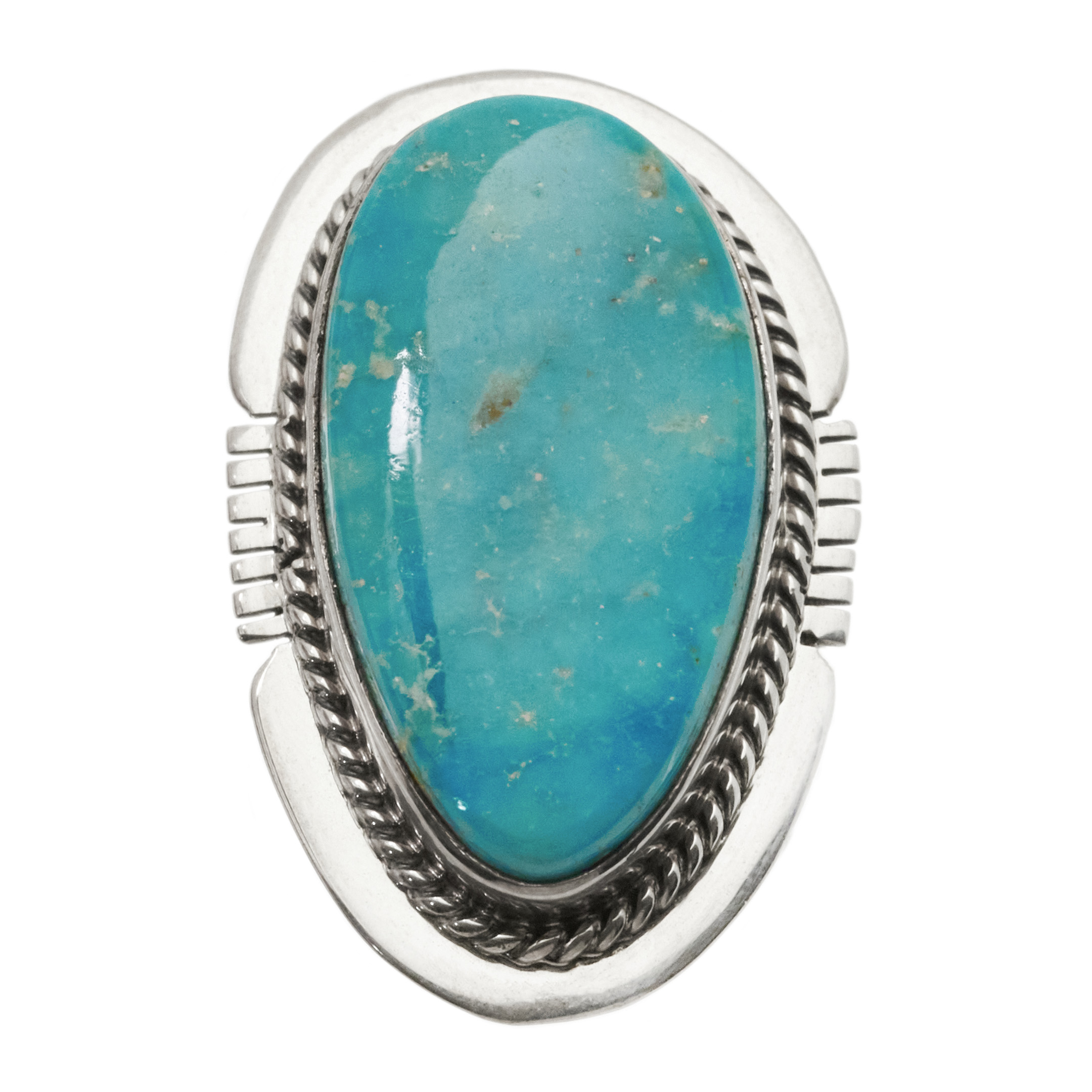 Bague Navajo pour femme BA1904 en turquoise et argent - Harpo Paris