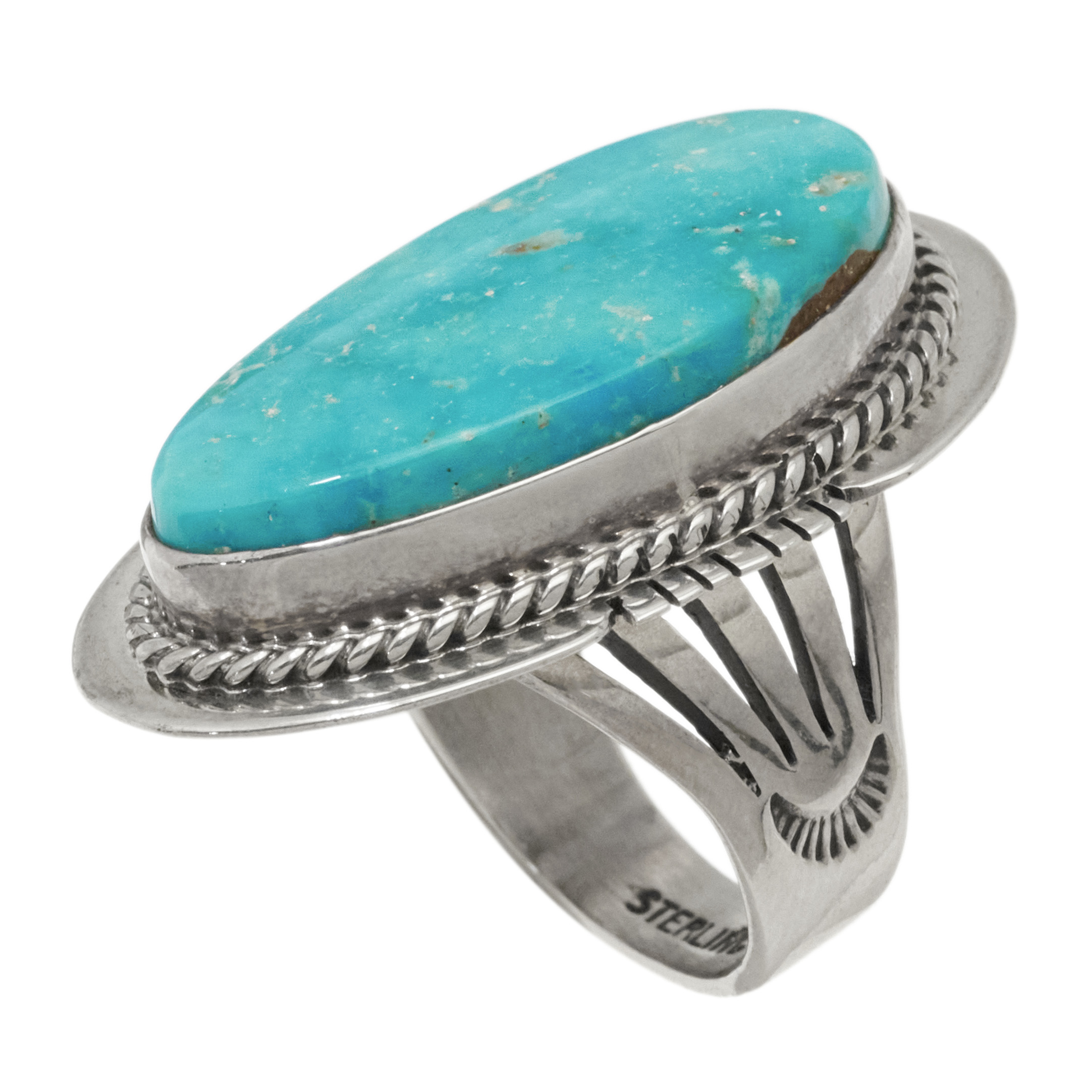 Navajo ring for women BA1904 in turquoise and silver - Harpo Paris