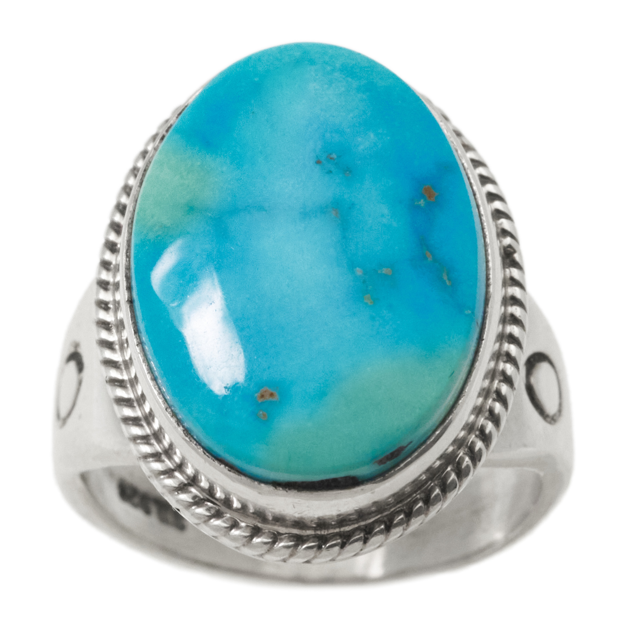Navajo ring for men BA1909 in turquoise and silver - Harpo Paris