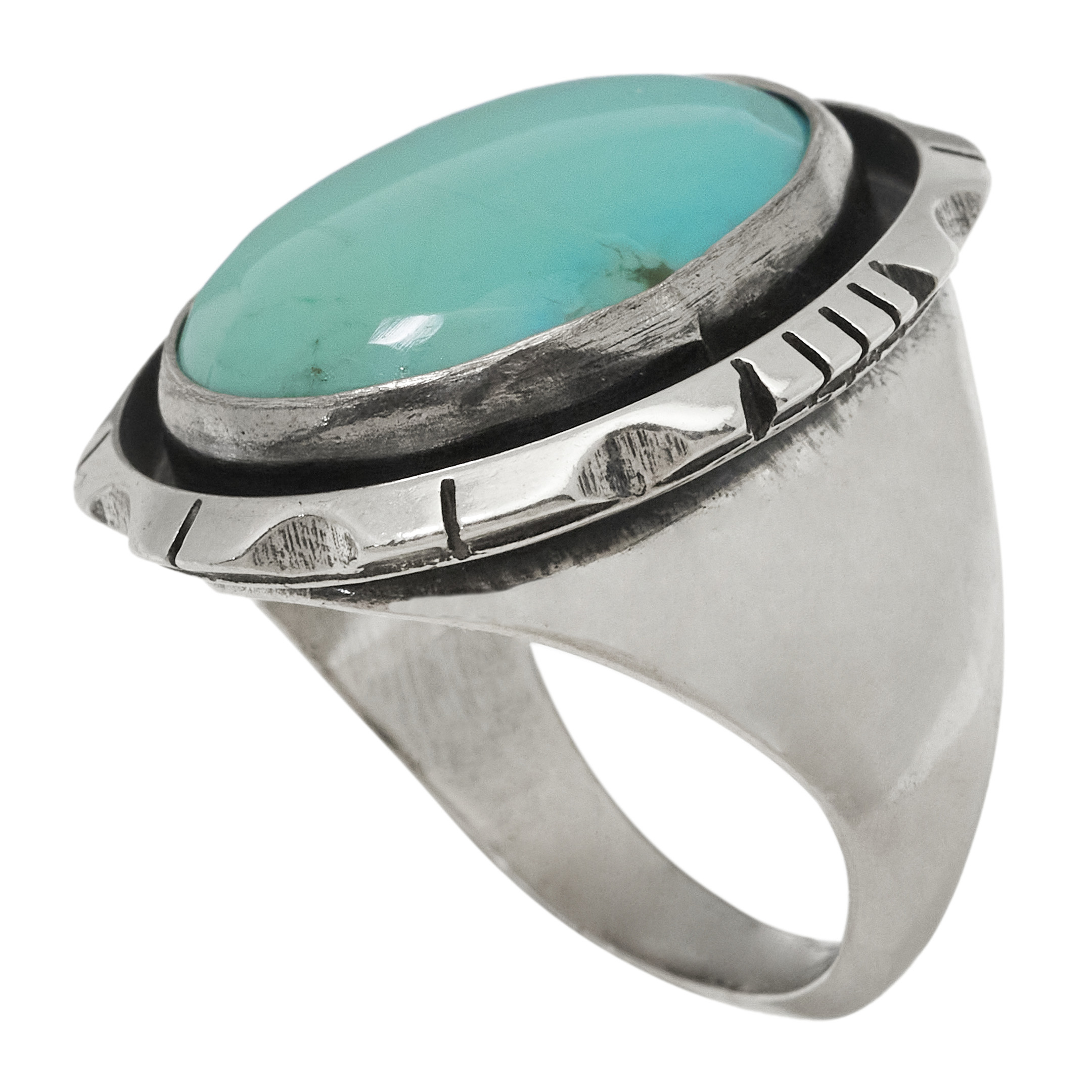 Turquoise and silver ring BA1914 - Harpo Paris