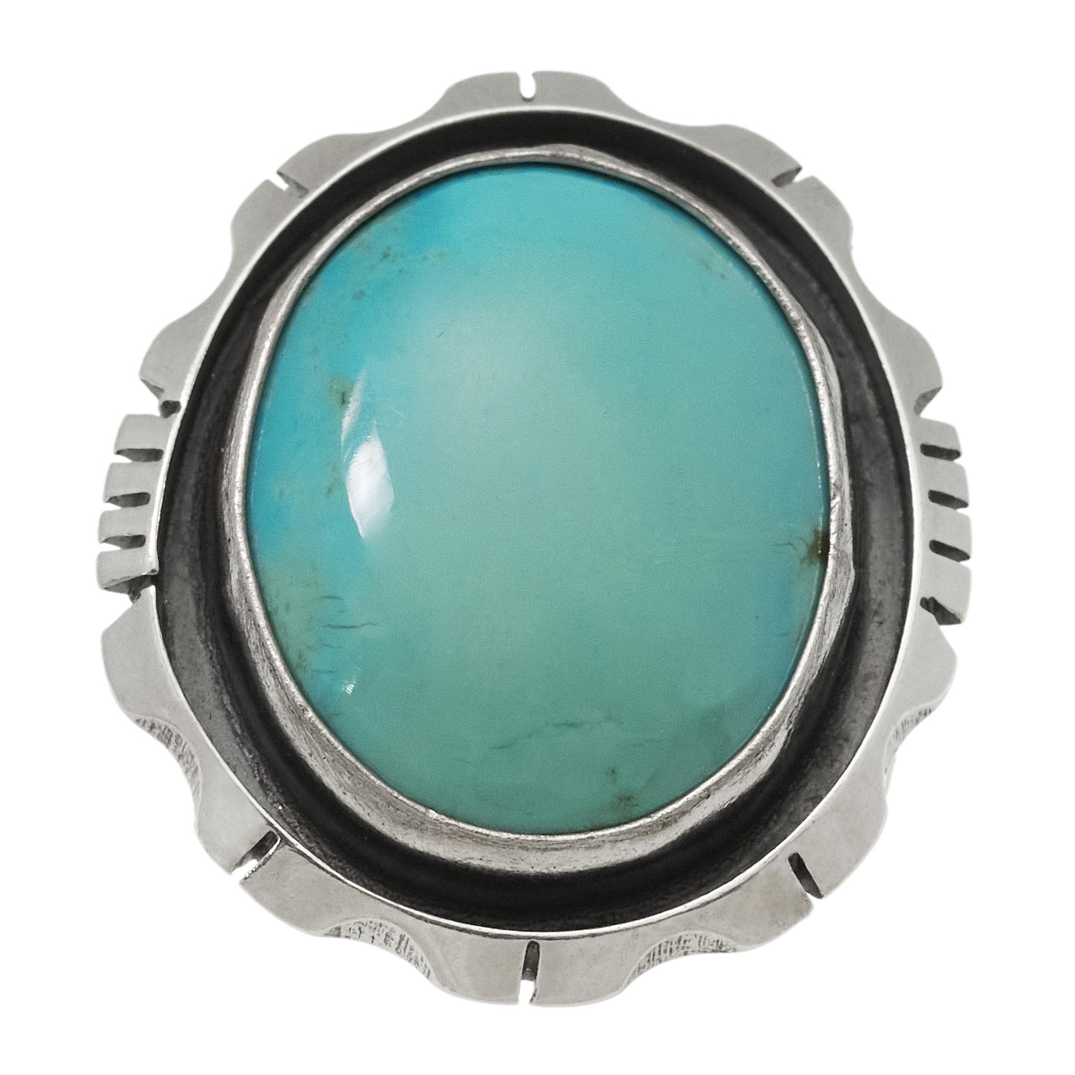 Bague Navajo pour homme BA1914 en turquoise et argent - Harpo Paris