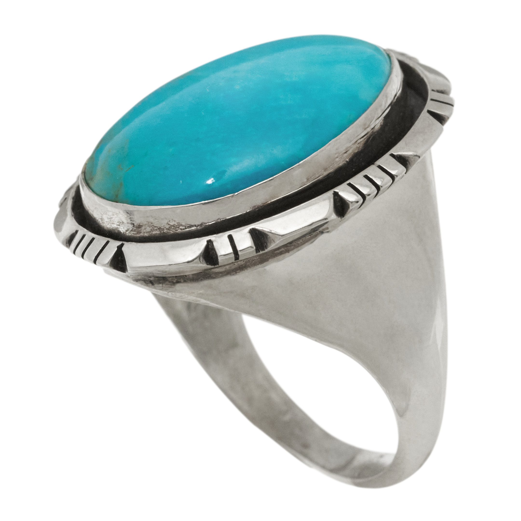 Turquoise and silver ring BA1916 - Harpo Paris