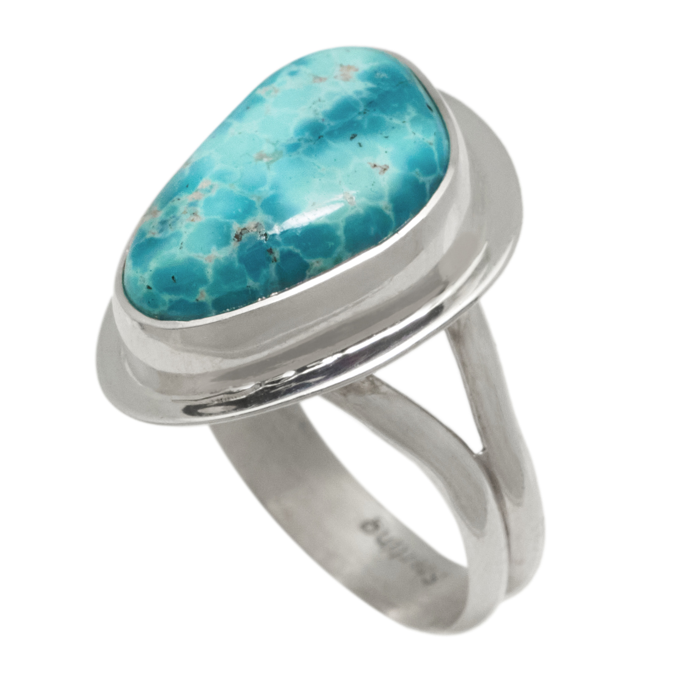 Turquoise and silver ring BA1925 - Harpo Paris