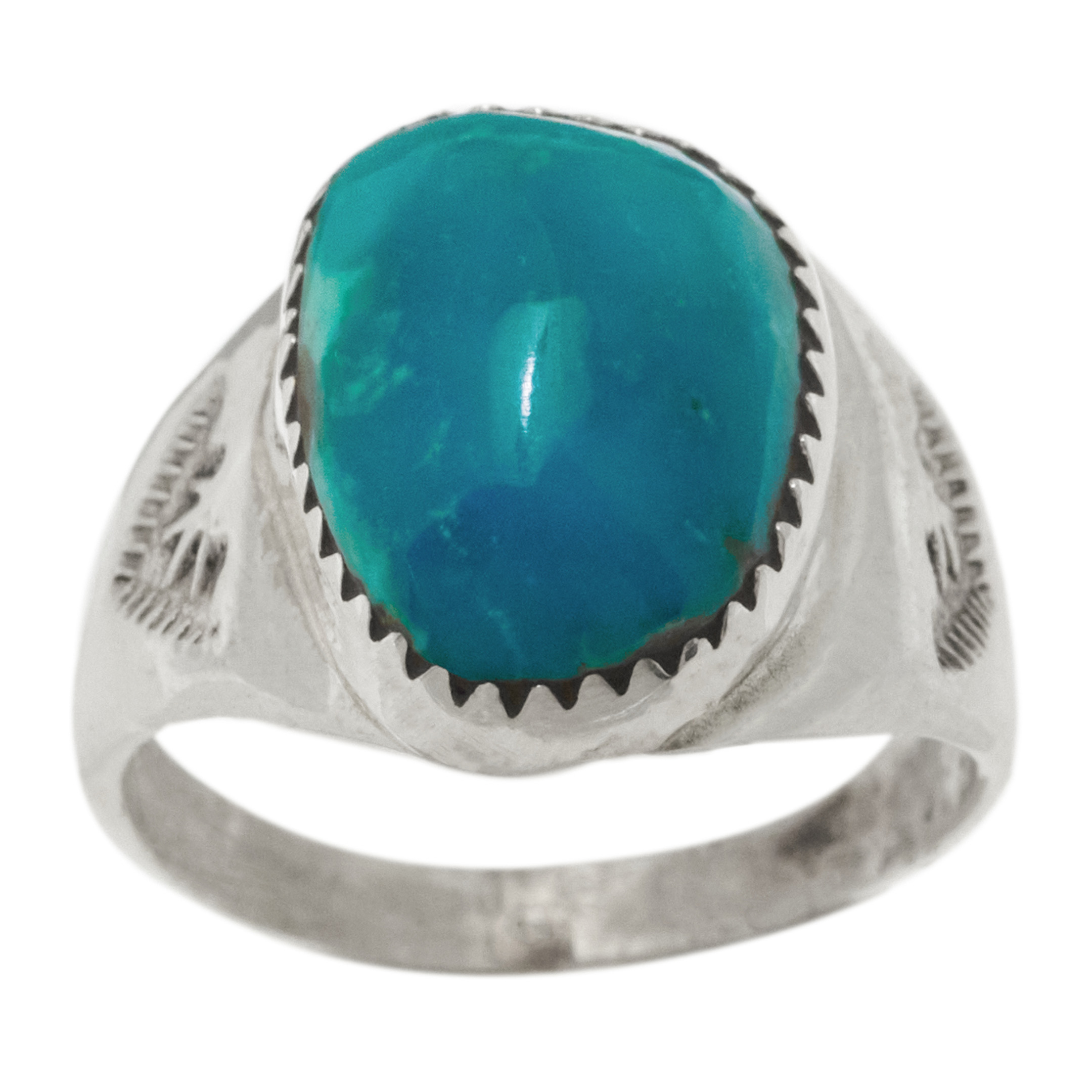 Turquoise and silver ring BA1927 - Harpo Paris