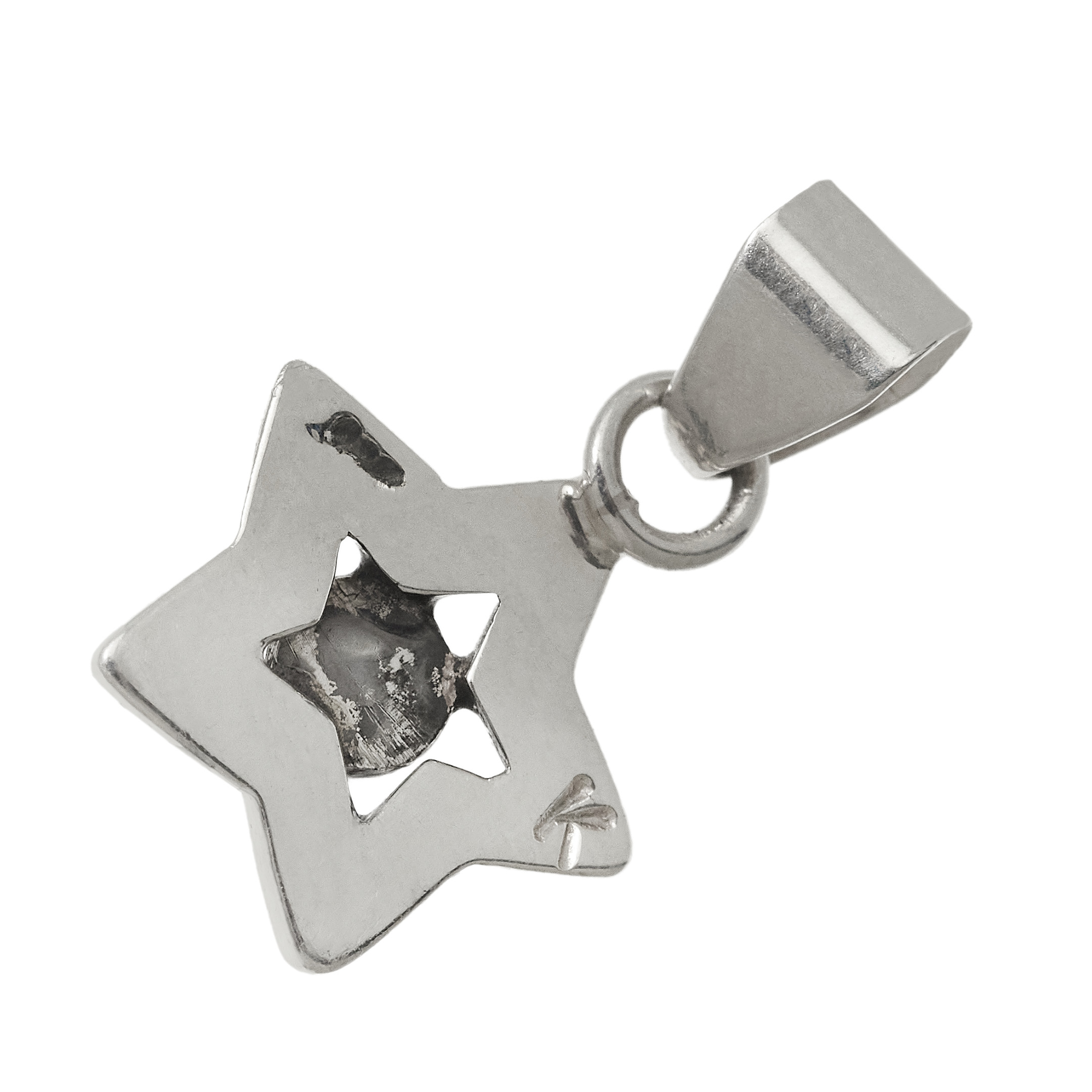 Pendentif étoile en turquoise et argent PE679 - Harpo Paris