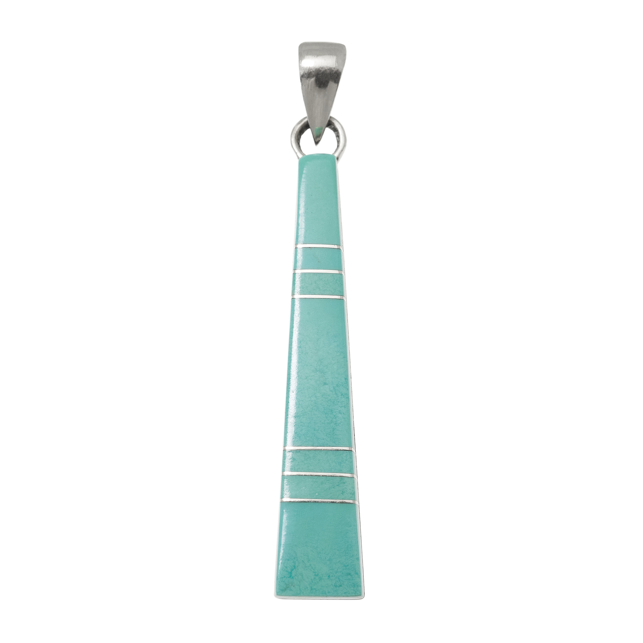 Zuni inlay and silver pendant PE681 - Harpo Paris