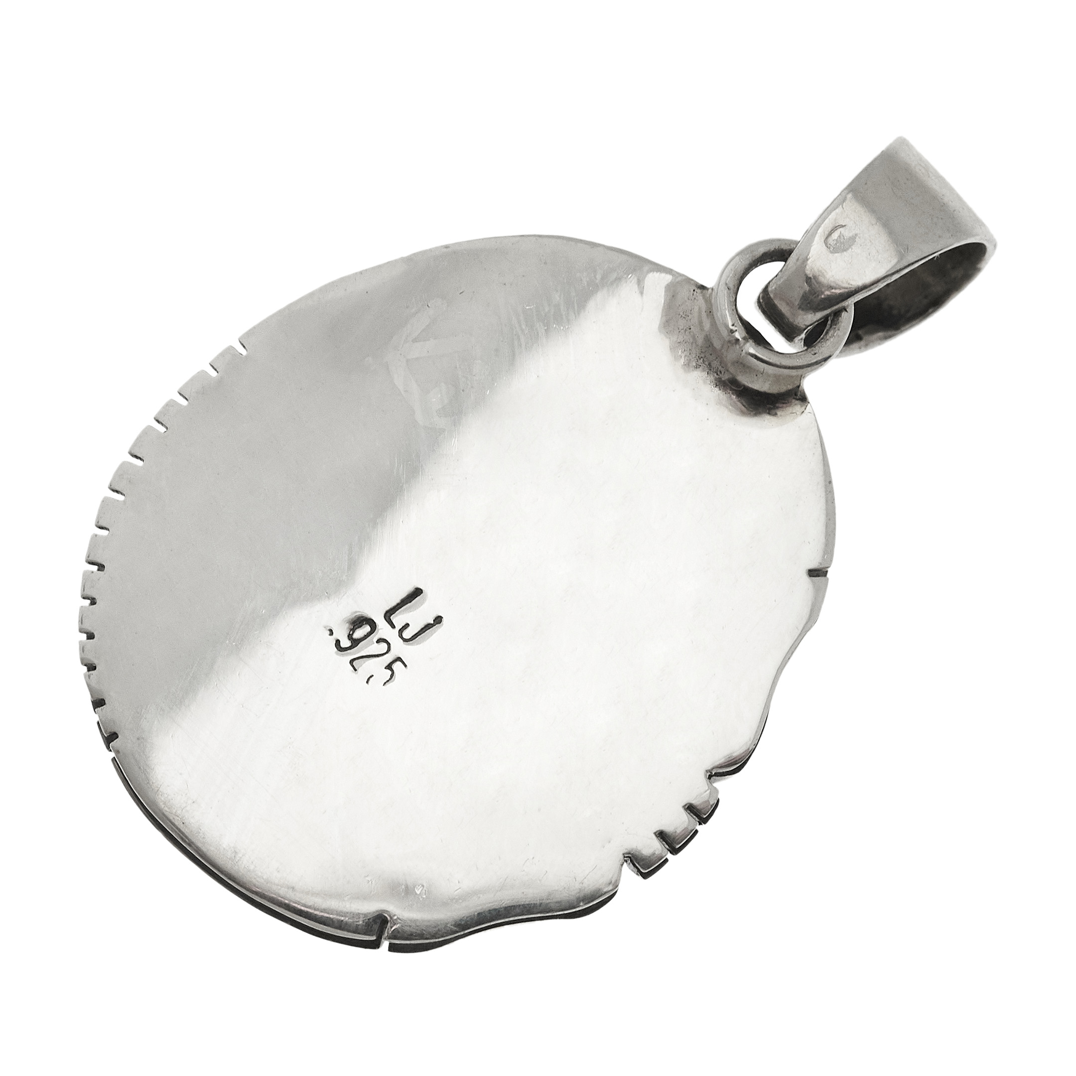 Turquoise and silver pendant PE684 - Harpo Paris