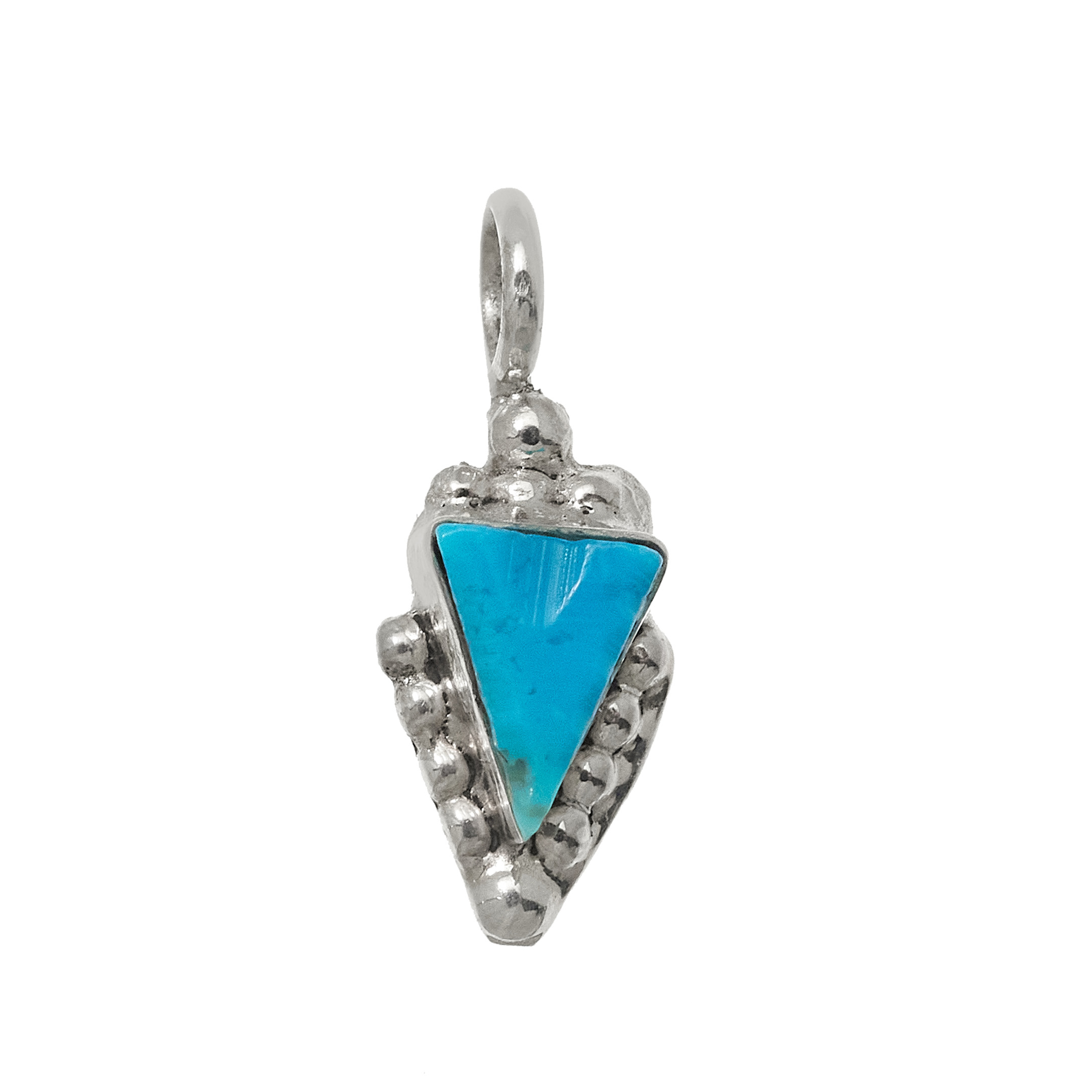 Turquoise and silver pendant PE685 - Harpo Paris