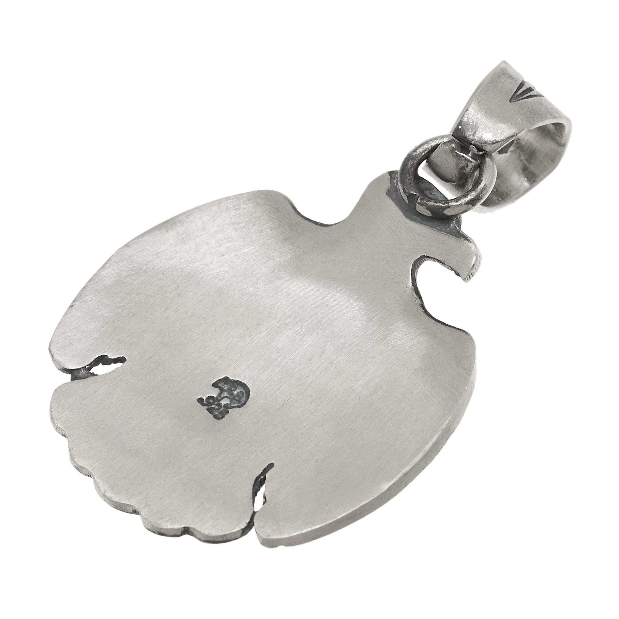 Turquoise and Silver Eagle Pendant PE686 - Harpo Paris