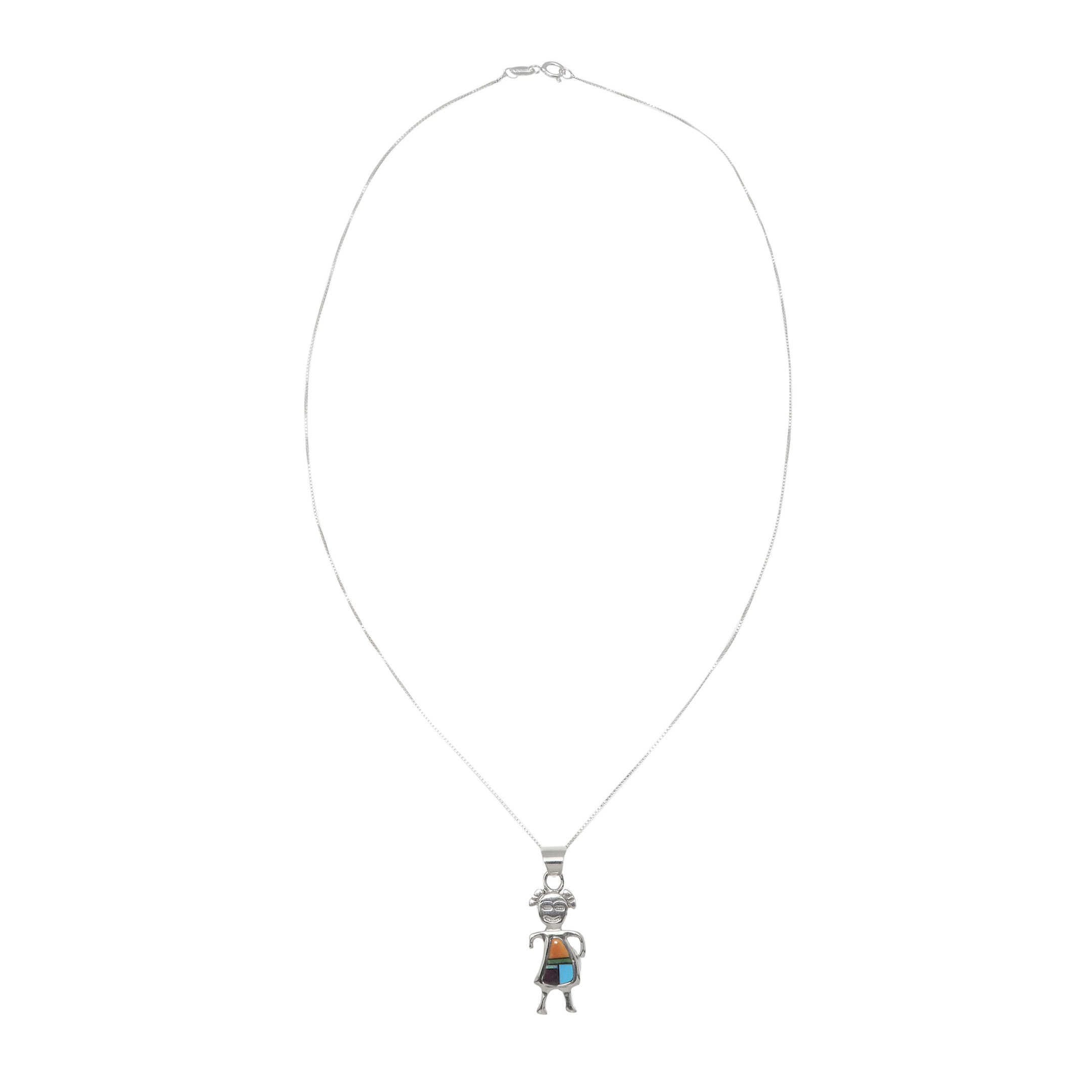 Inlay and silver pendant PE695 - Harpo Paris
