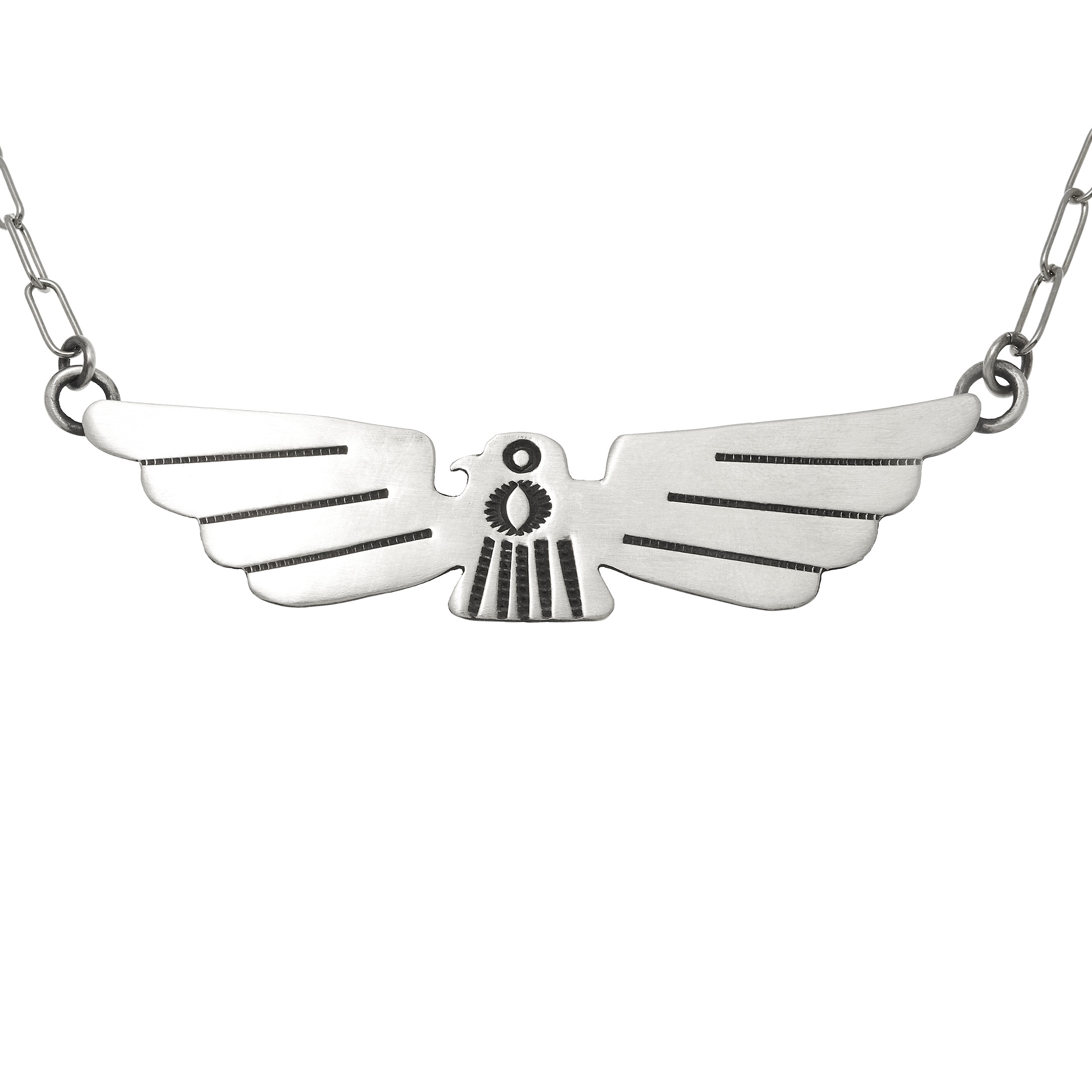 Eagle and silver necklace CO290 - Harpo Paris