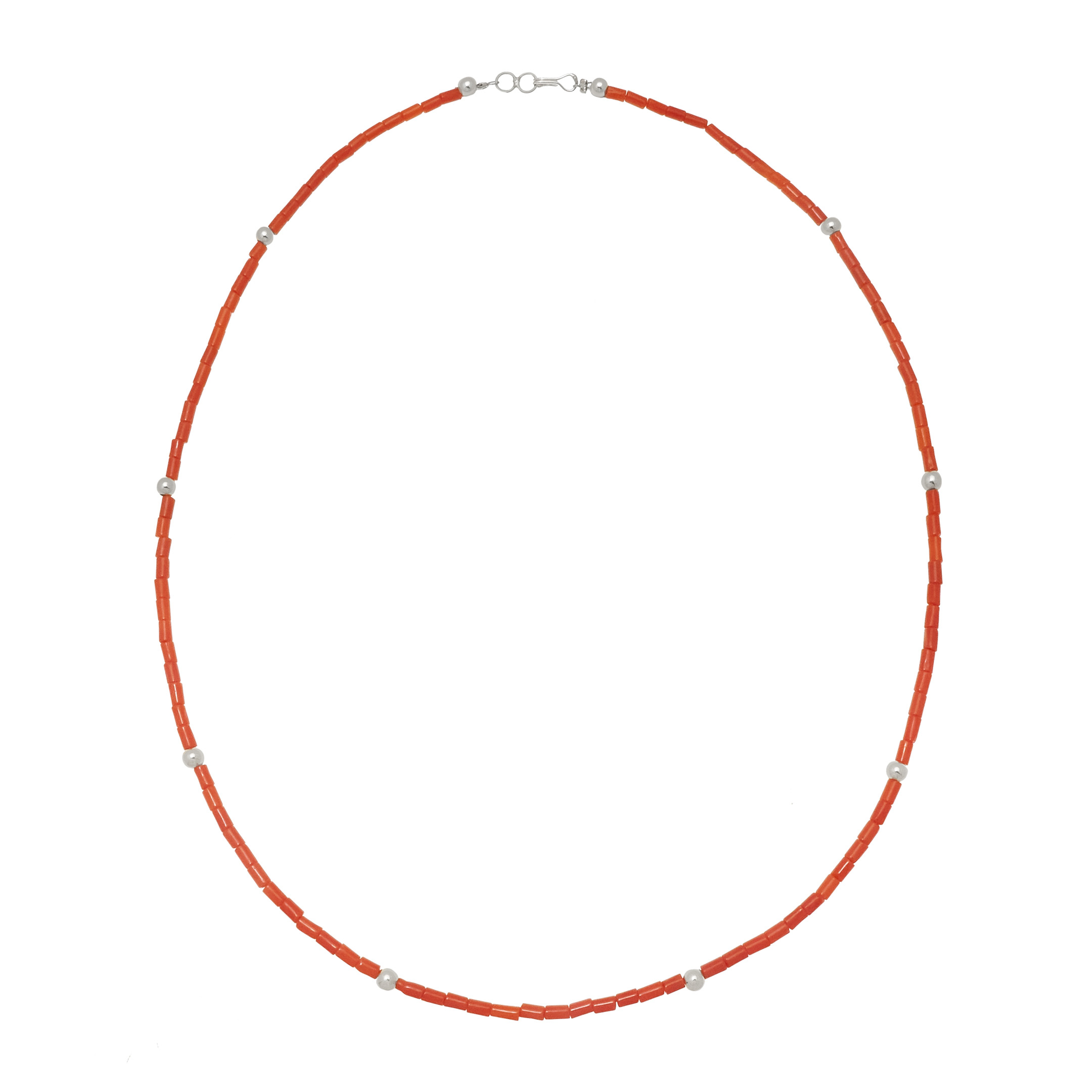 Collier corail et argent CO291 - Harpo Paris