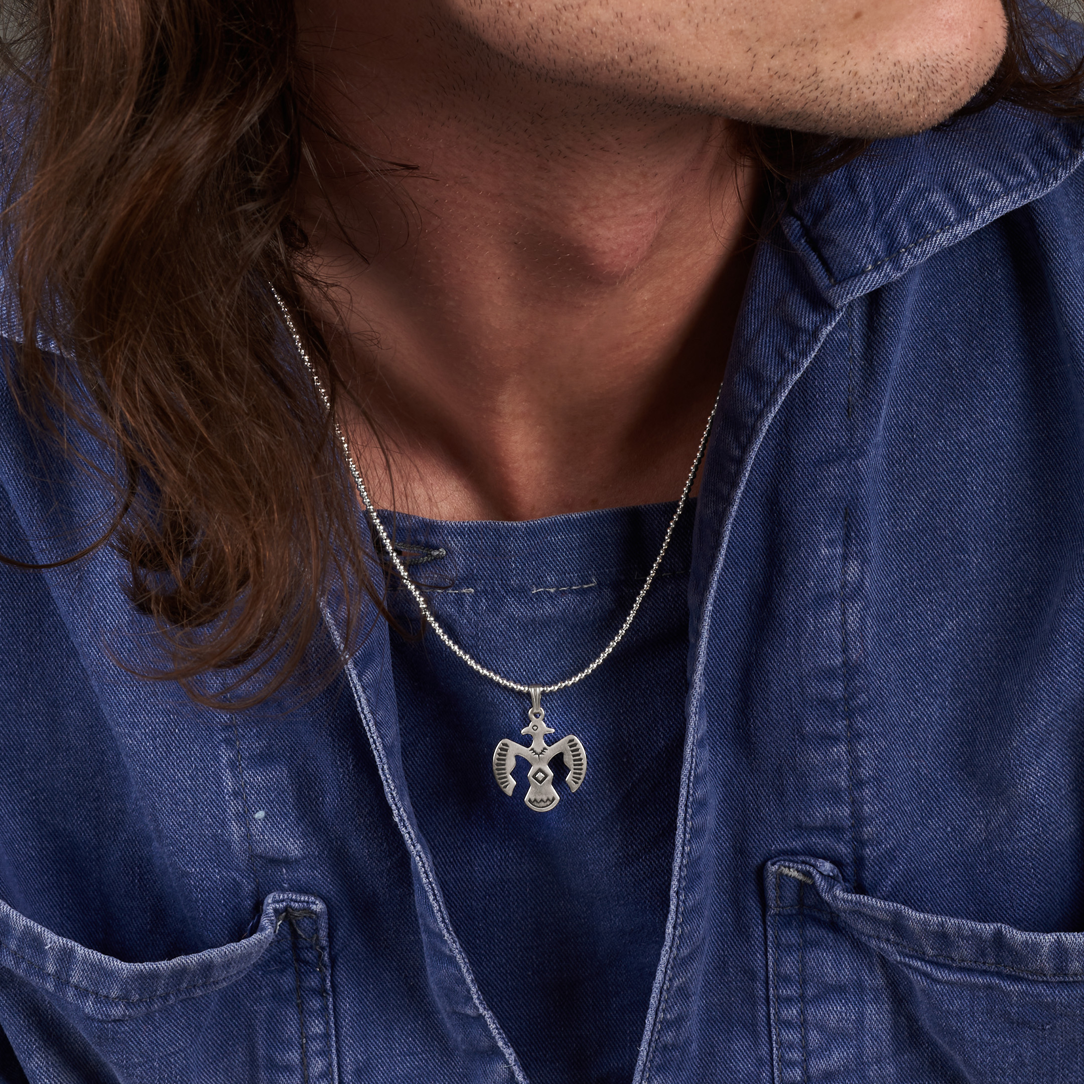 Thunder Bird Silver Pendants PE688 - Harpo Paris