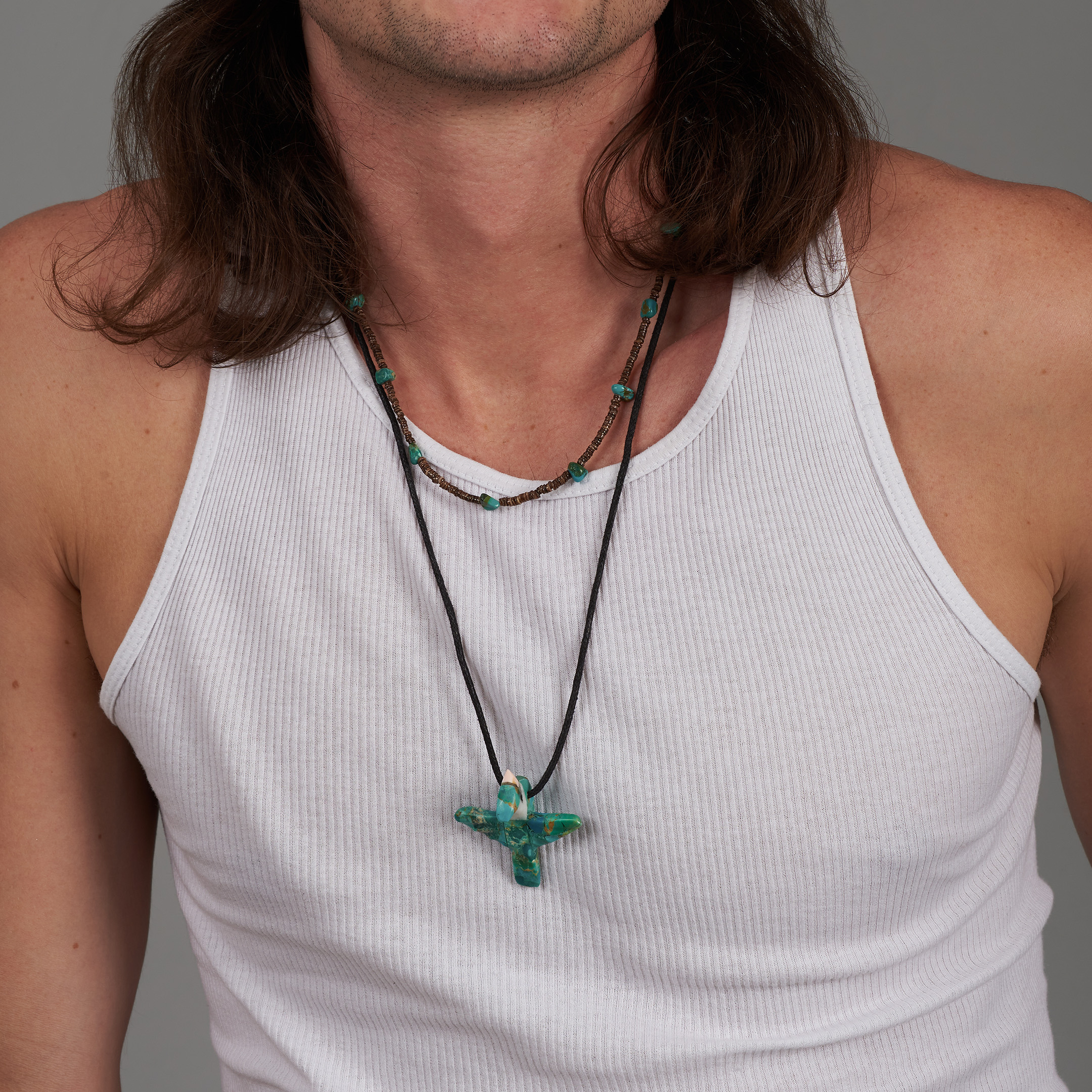 Pendentif oiseau PE323 en turquoise - Harpo Paris