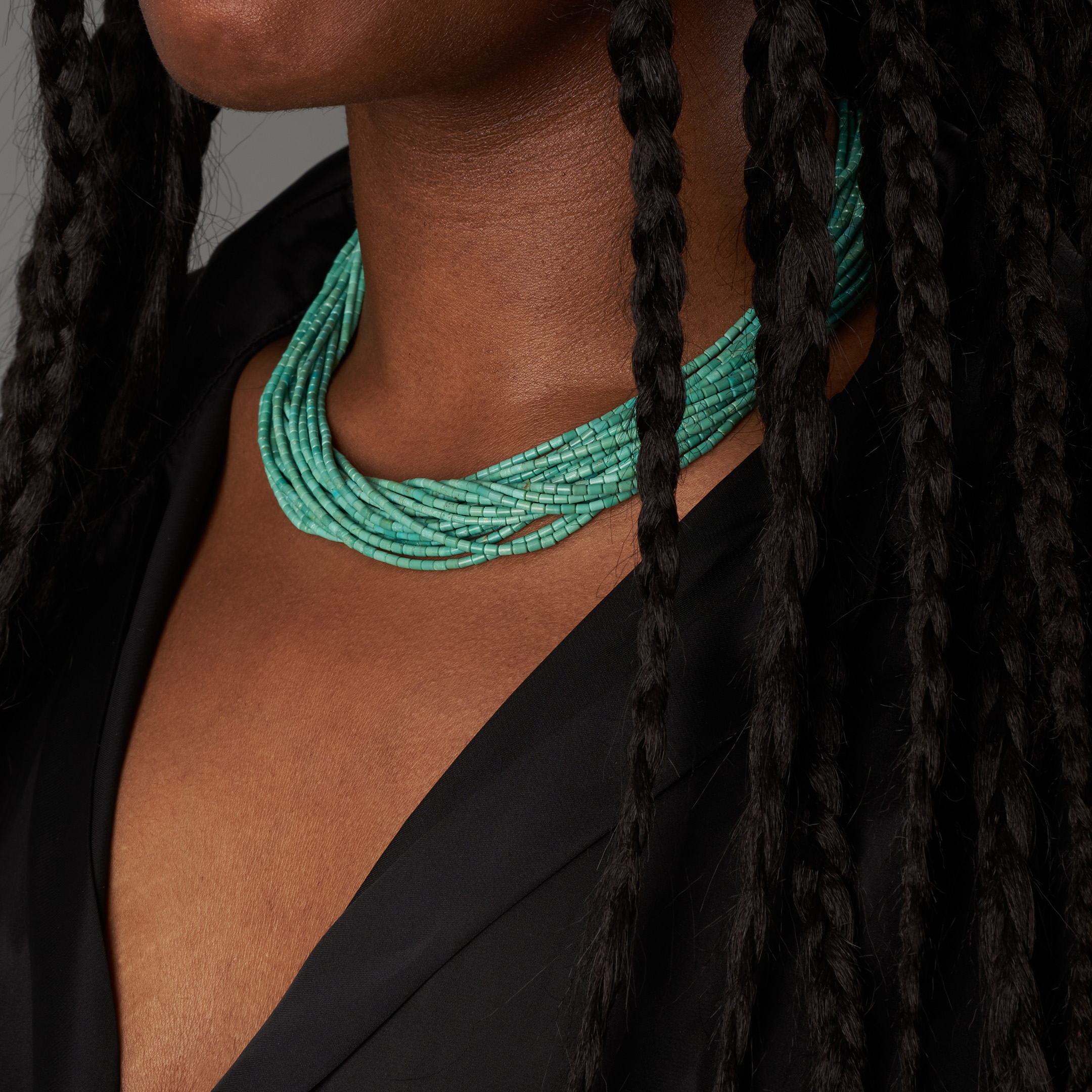 Collier en perles Heishi de turquoises CO294 - Harpo Paris