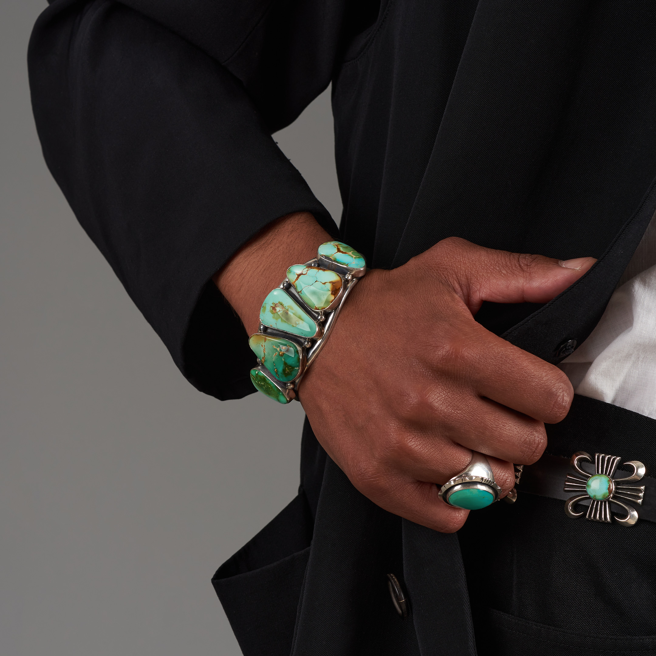 Ceinture argent et turquoise, CC26 - Harpo Paris