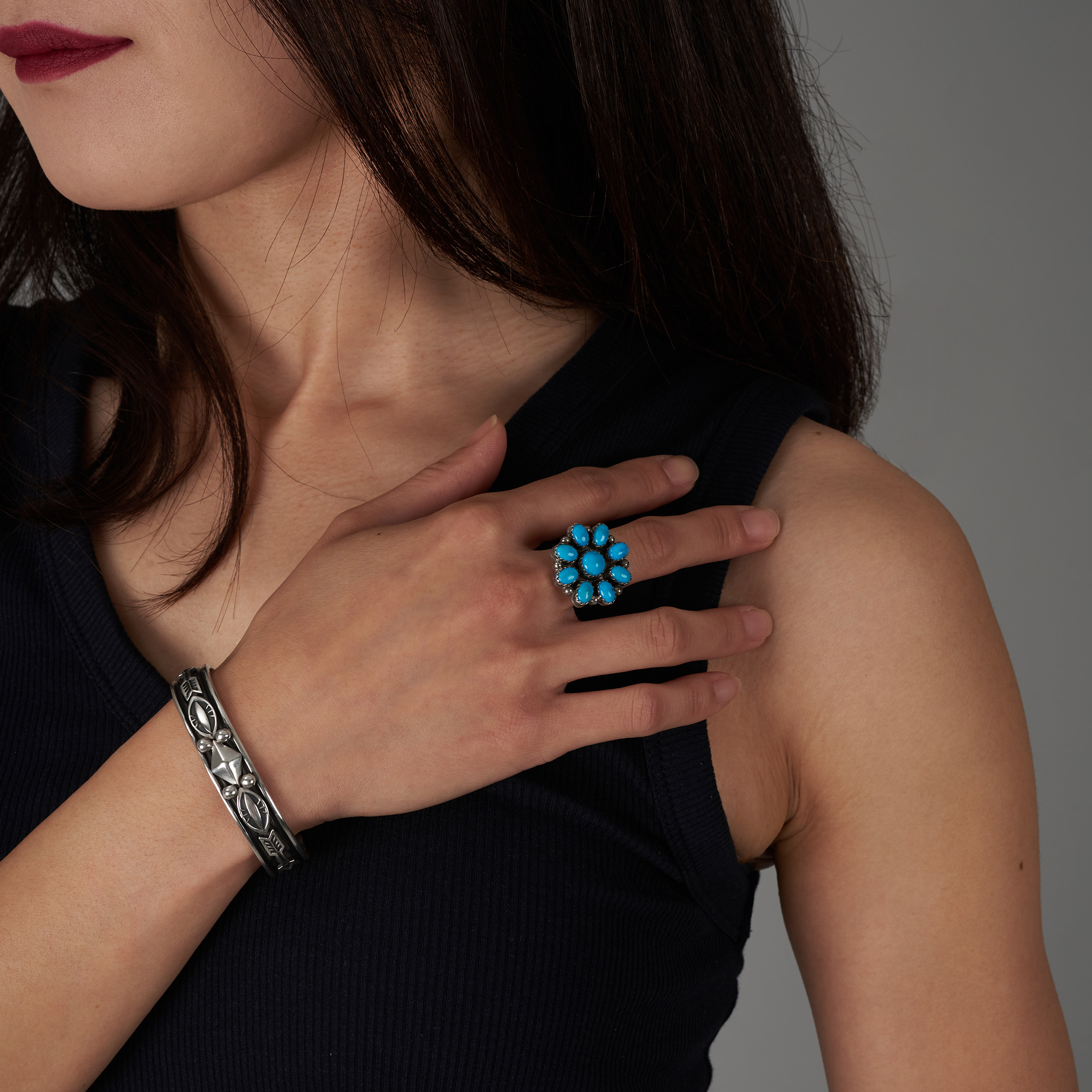 Navajo Bracelet in sterling silver. | Harpo Paris