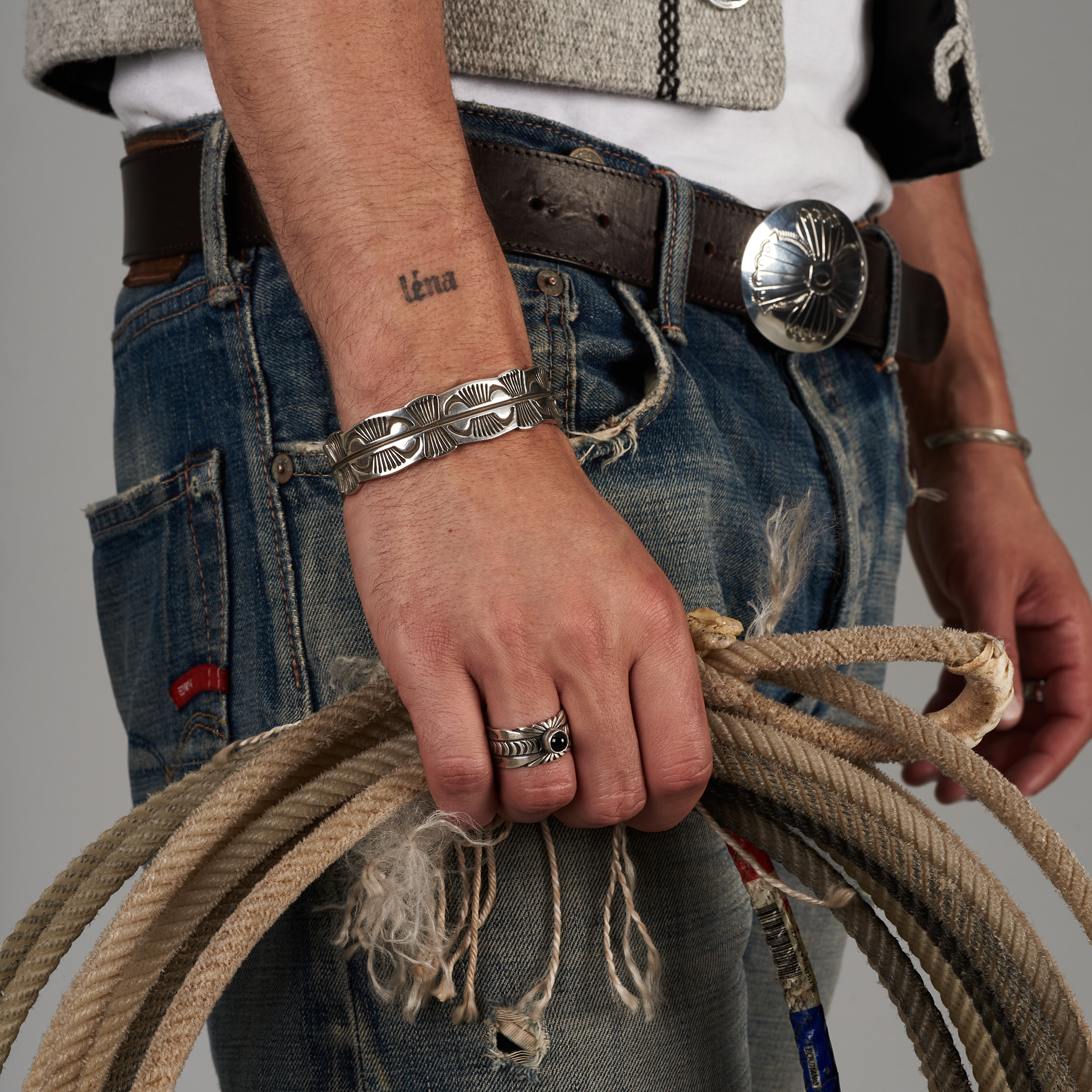 Bracelet Navajo BR655 pour homme en argent - Harpo Paris