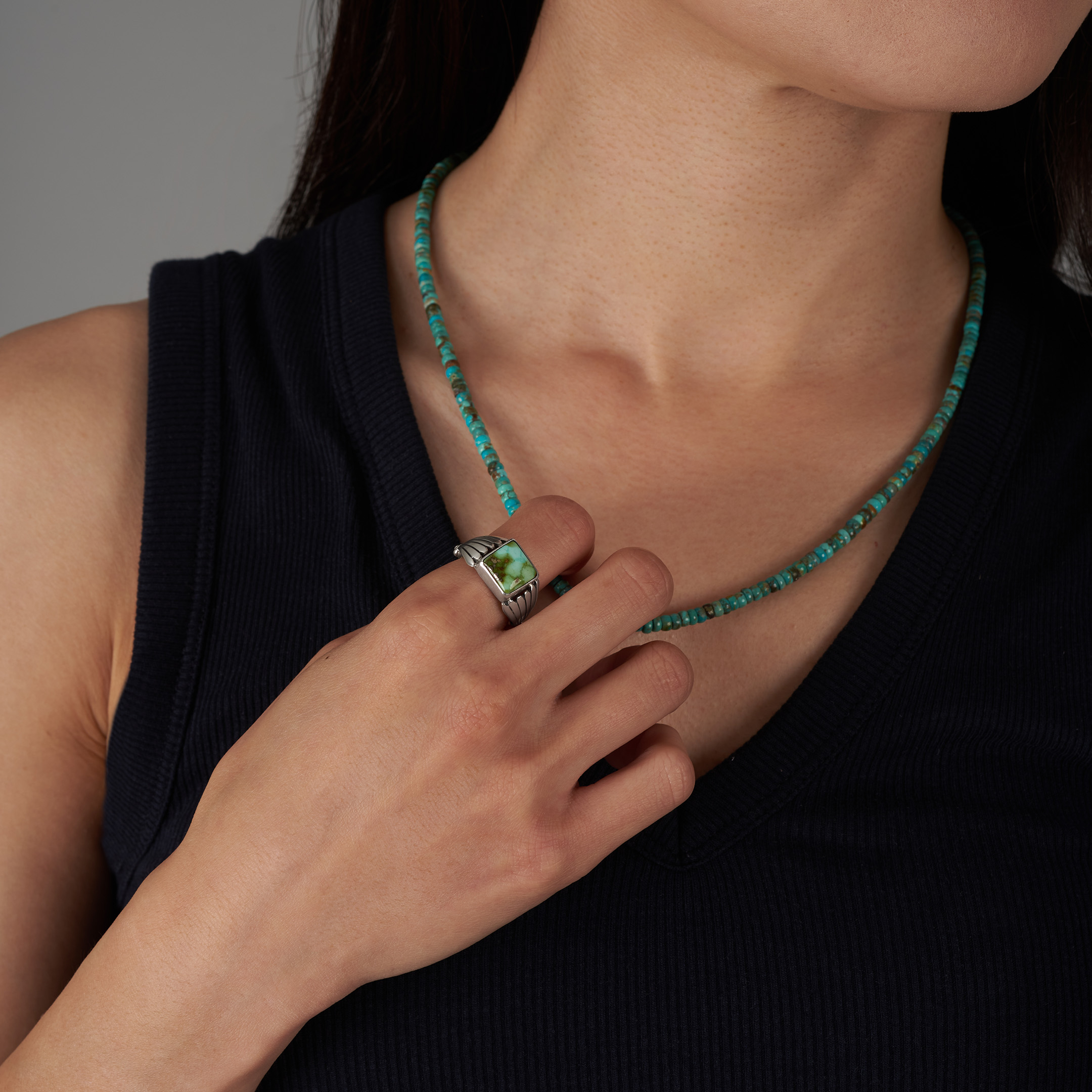 Bague turquoise et argent BA1803 - Harpo Paris