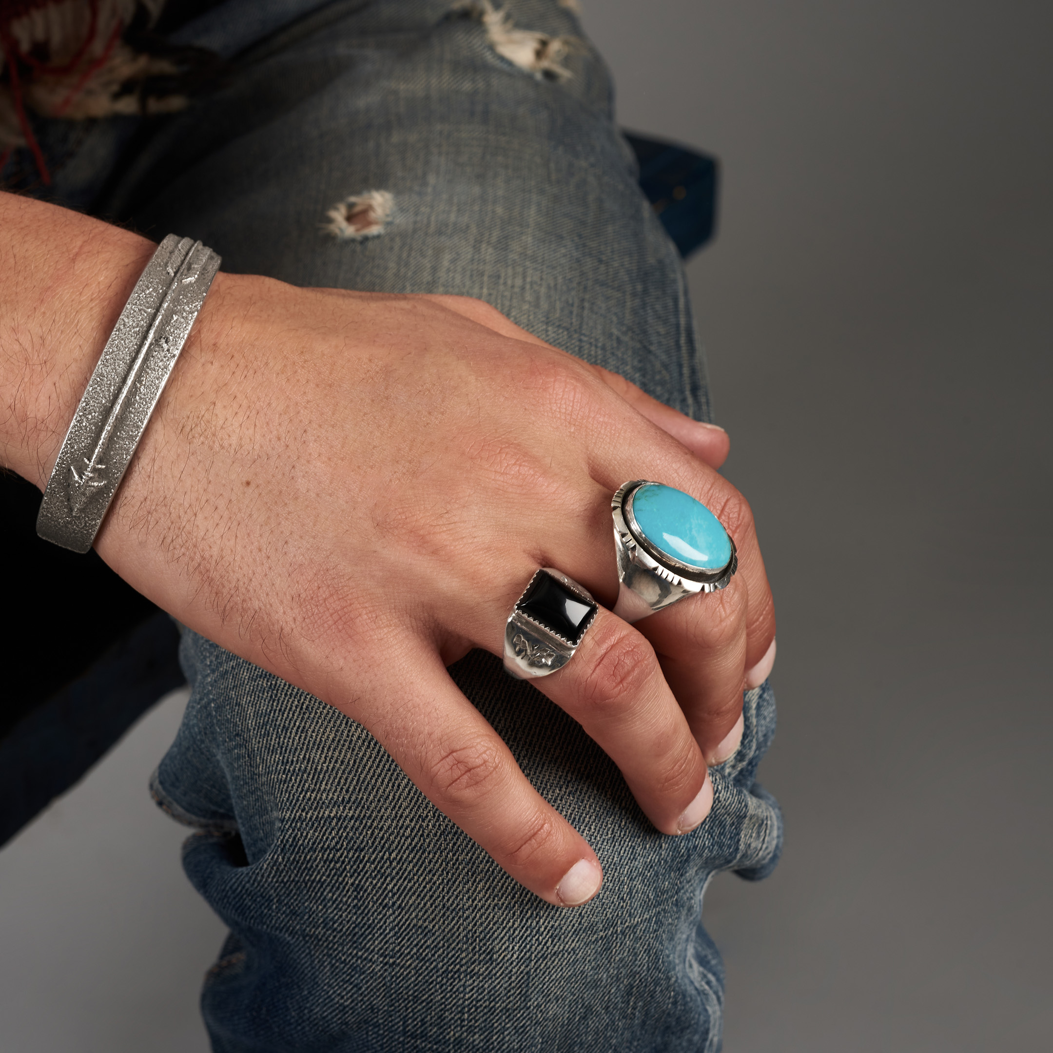 Onyx and silver ring BA1844 - Harpo Paris
