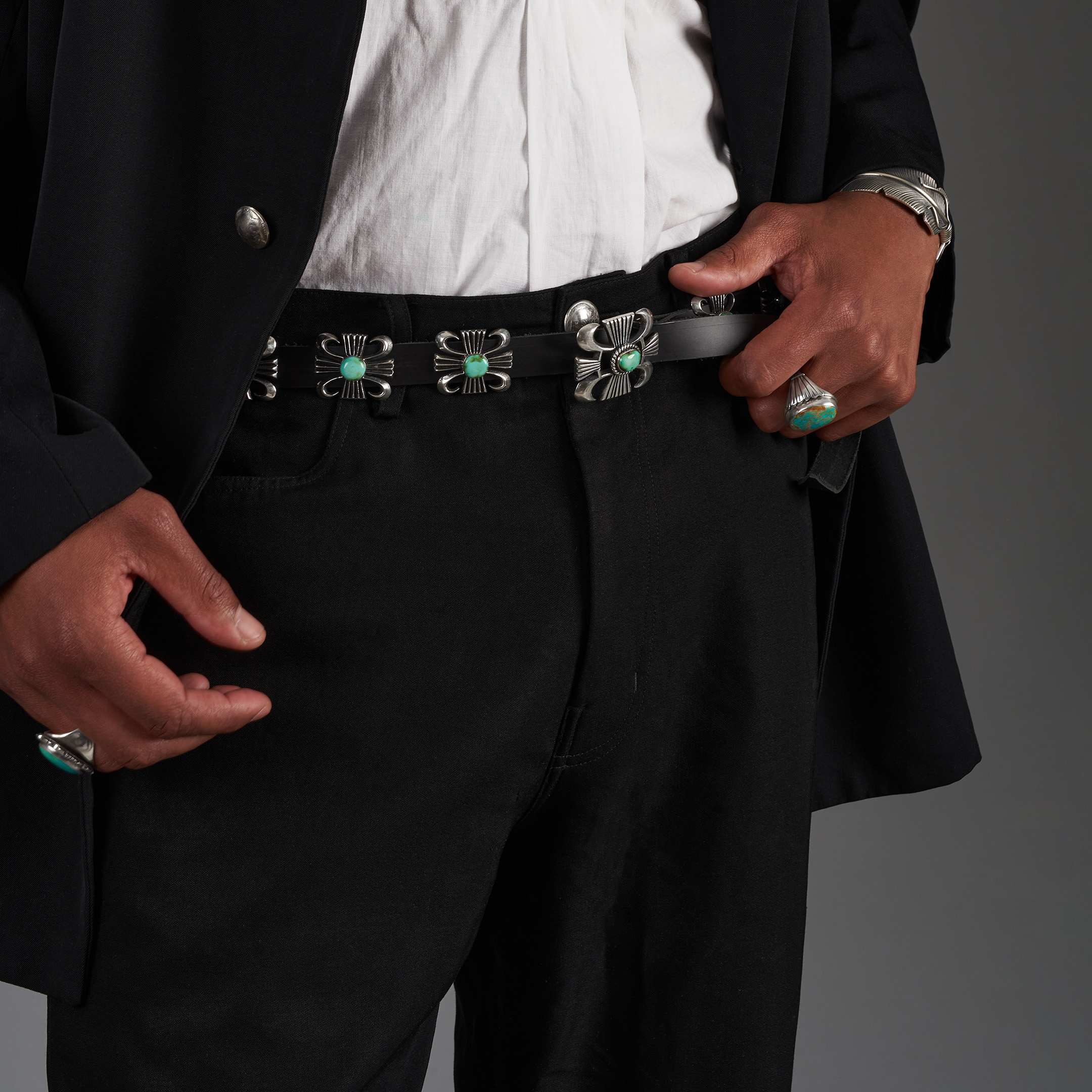 Turquoise and Silver ring BA1867 - Harpo Paris
