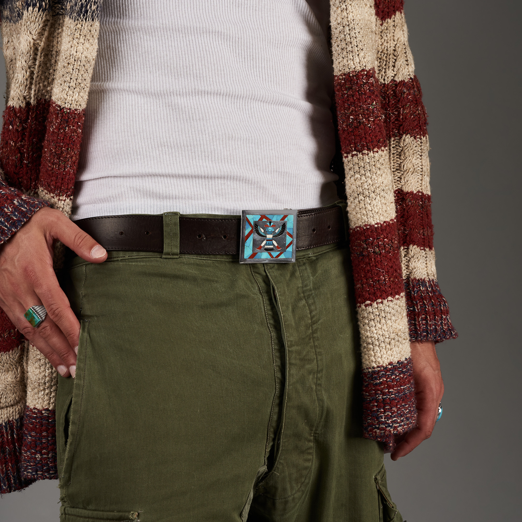 Turquoise and silver ring  BA1869 - Harpo Paris