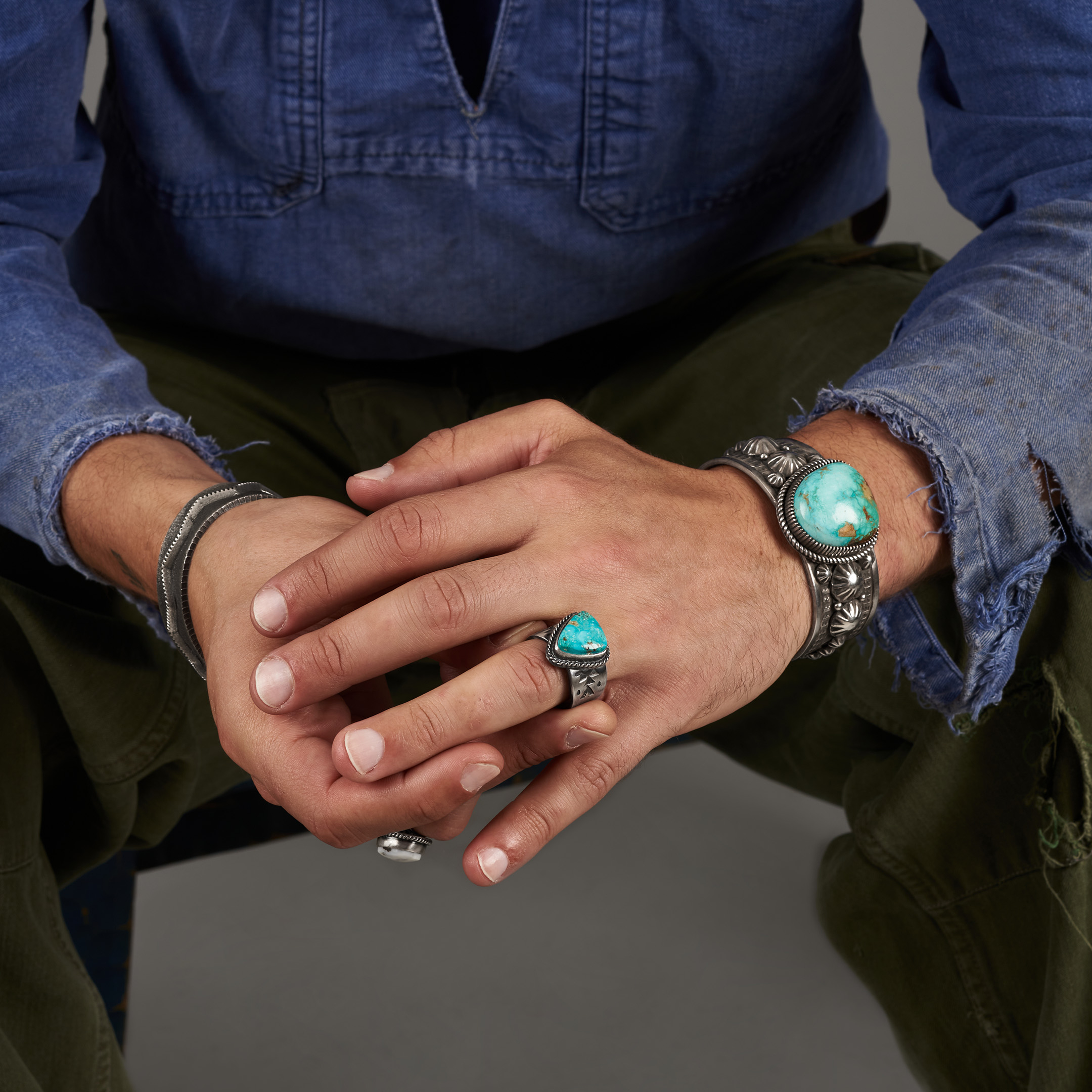 Bague turquoise et argent BA1871 - Harpo Paris