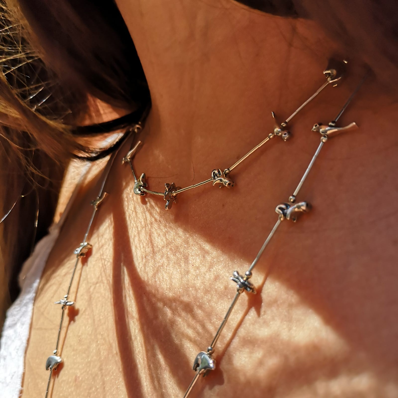 Navajo Fetishes Necklace in Silver. | Harpo Paris
