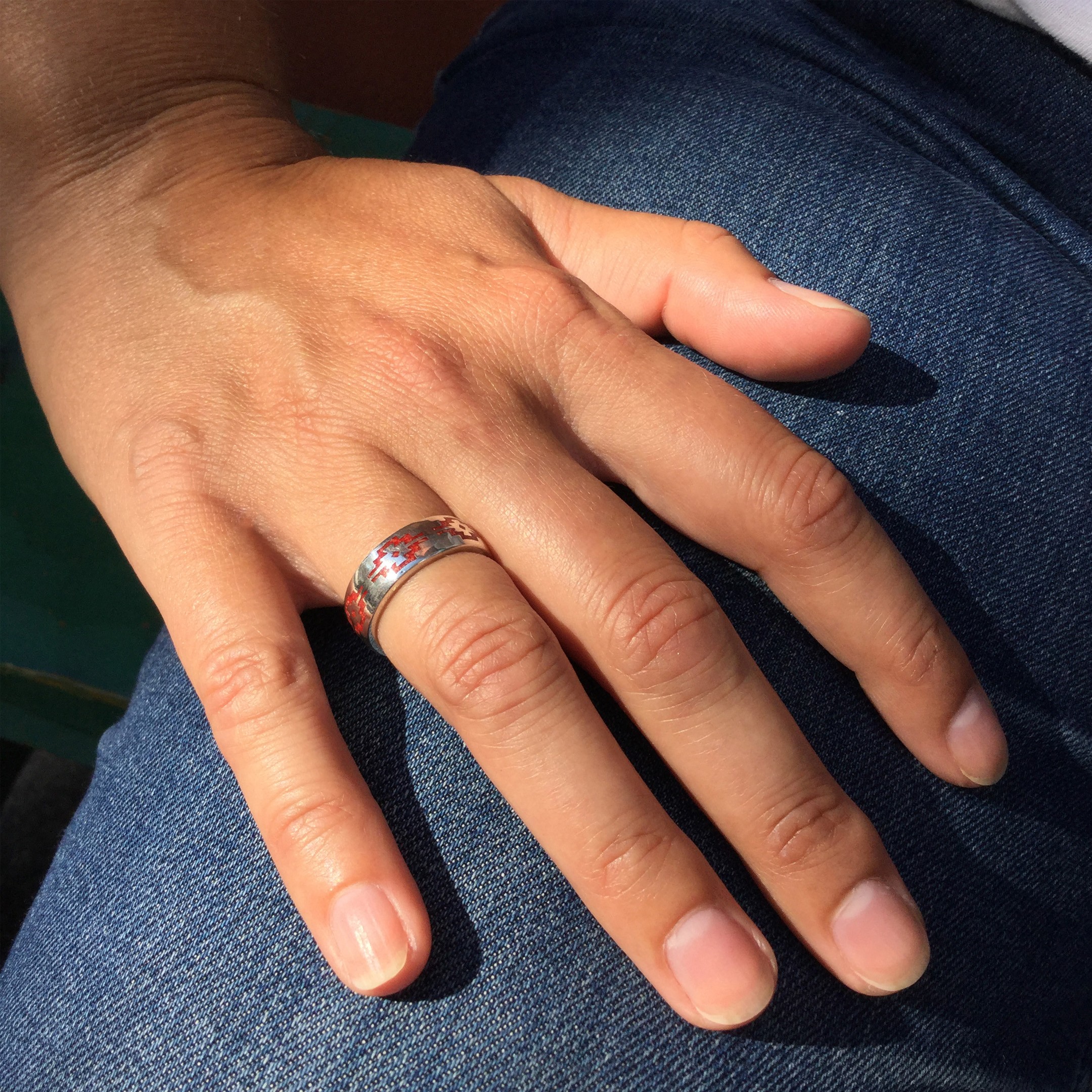 Bague homme et femme en argent et pierres, R557 - Harpo Paris