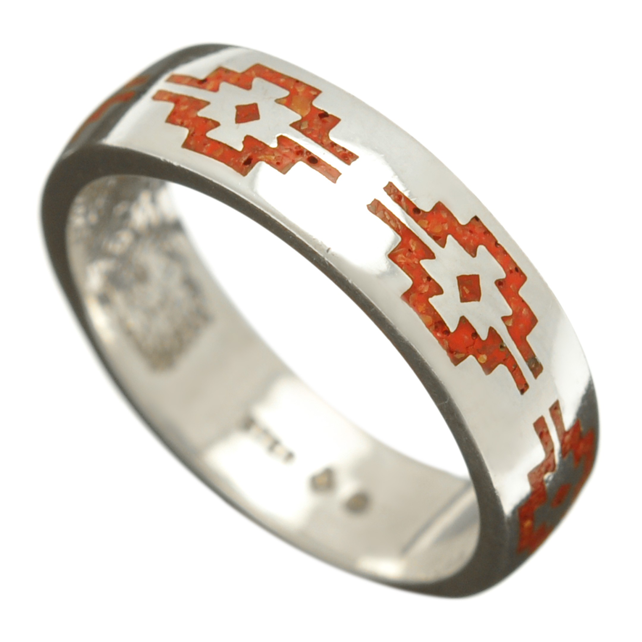 Ring for men and women in silver with rug patterns, R557 - Harpo Paris
