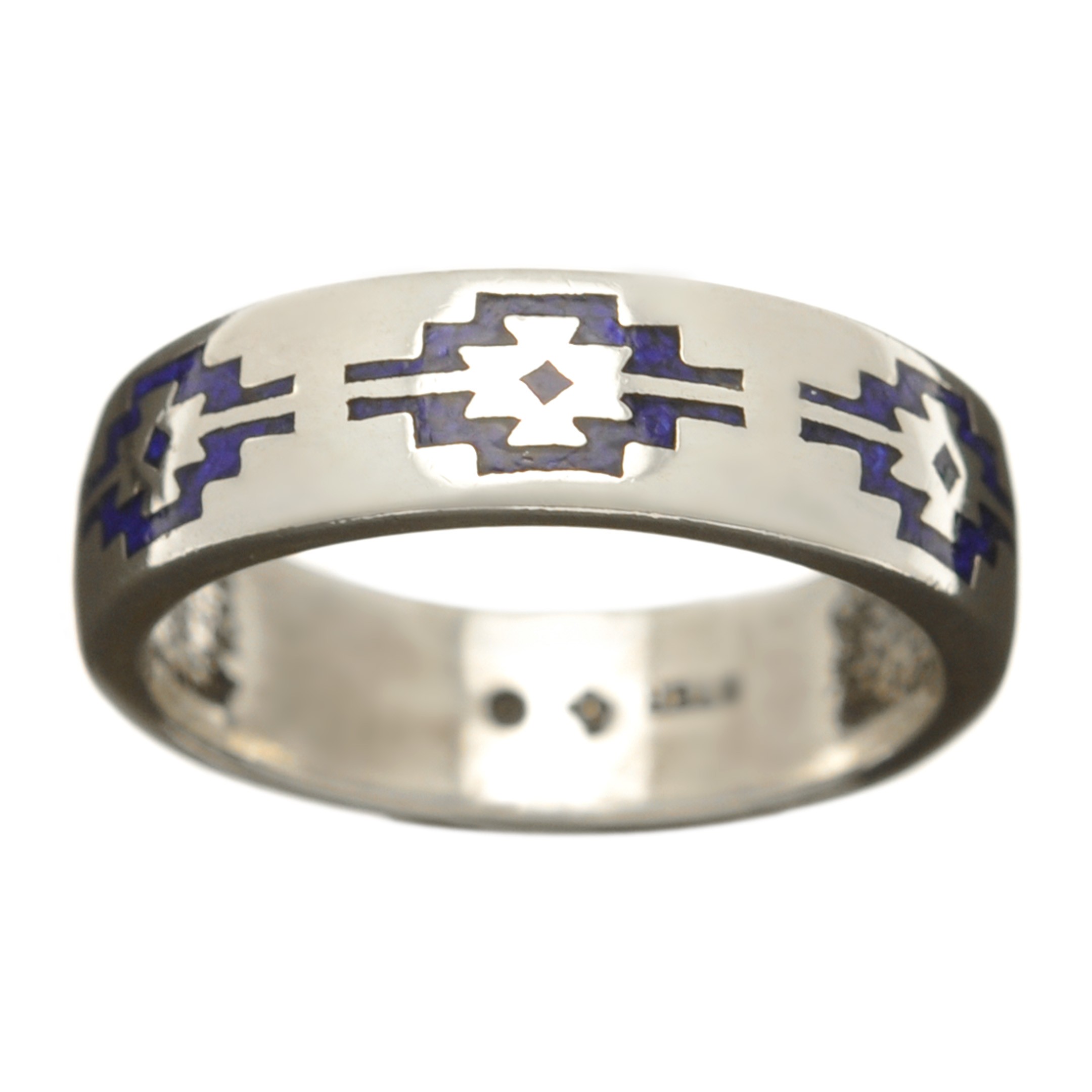 Ring for men and women in silver with rug patterns, R557 - Harpo Paris