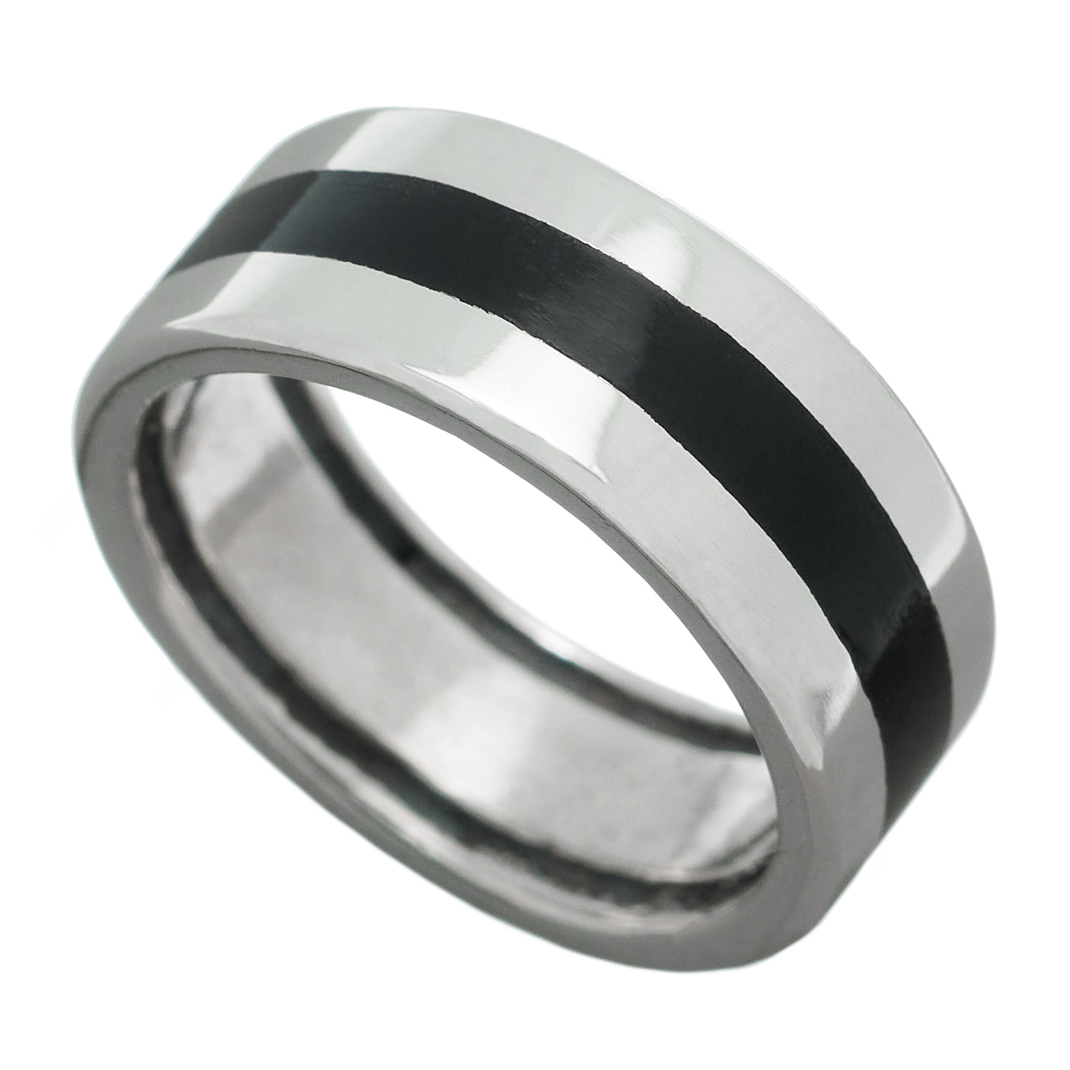Bague homme et femme en argent et turquoise ou résine noire, R734 - Harpo Paris