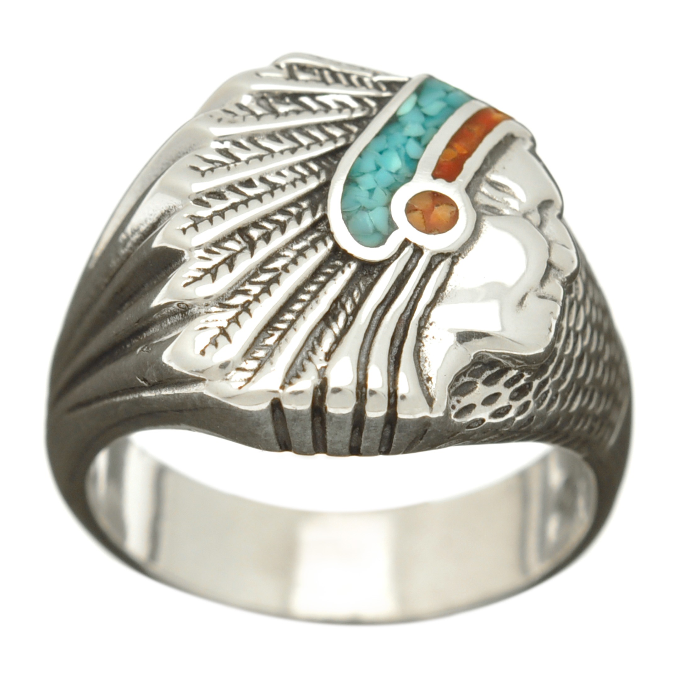 Bague classique Harpo Paris chef amérindien R177GM
