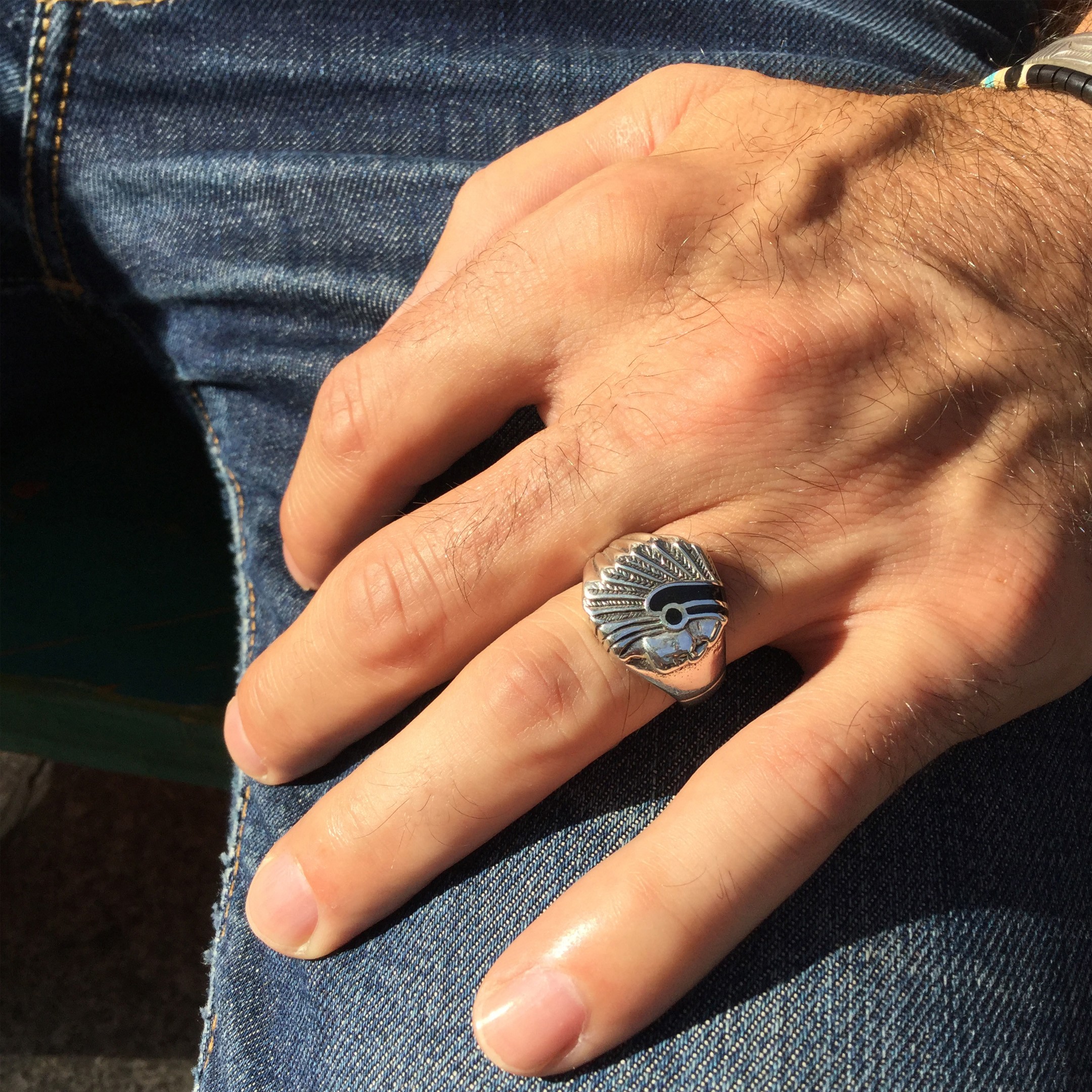Bague classique Harpo Paris chef amérindien R177GM