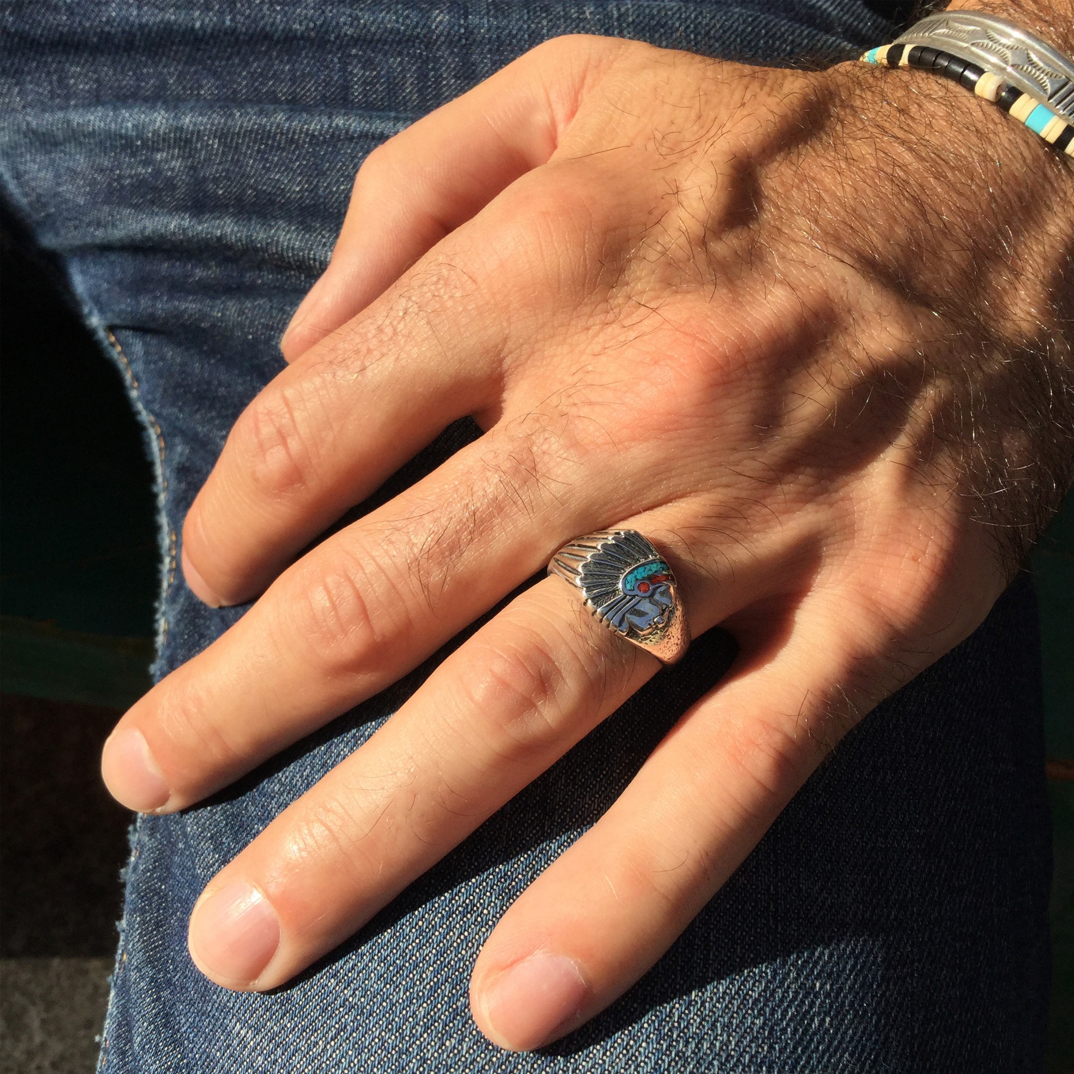 Harpo Paris classic ring R177GM Native American chief