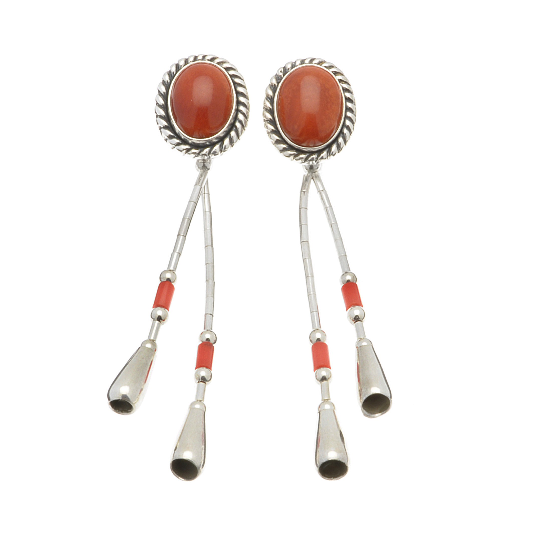 Harpo Paris classic earrings E343 cabochons and drop shape