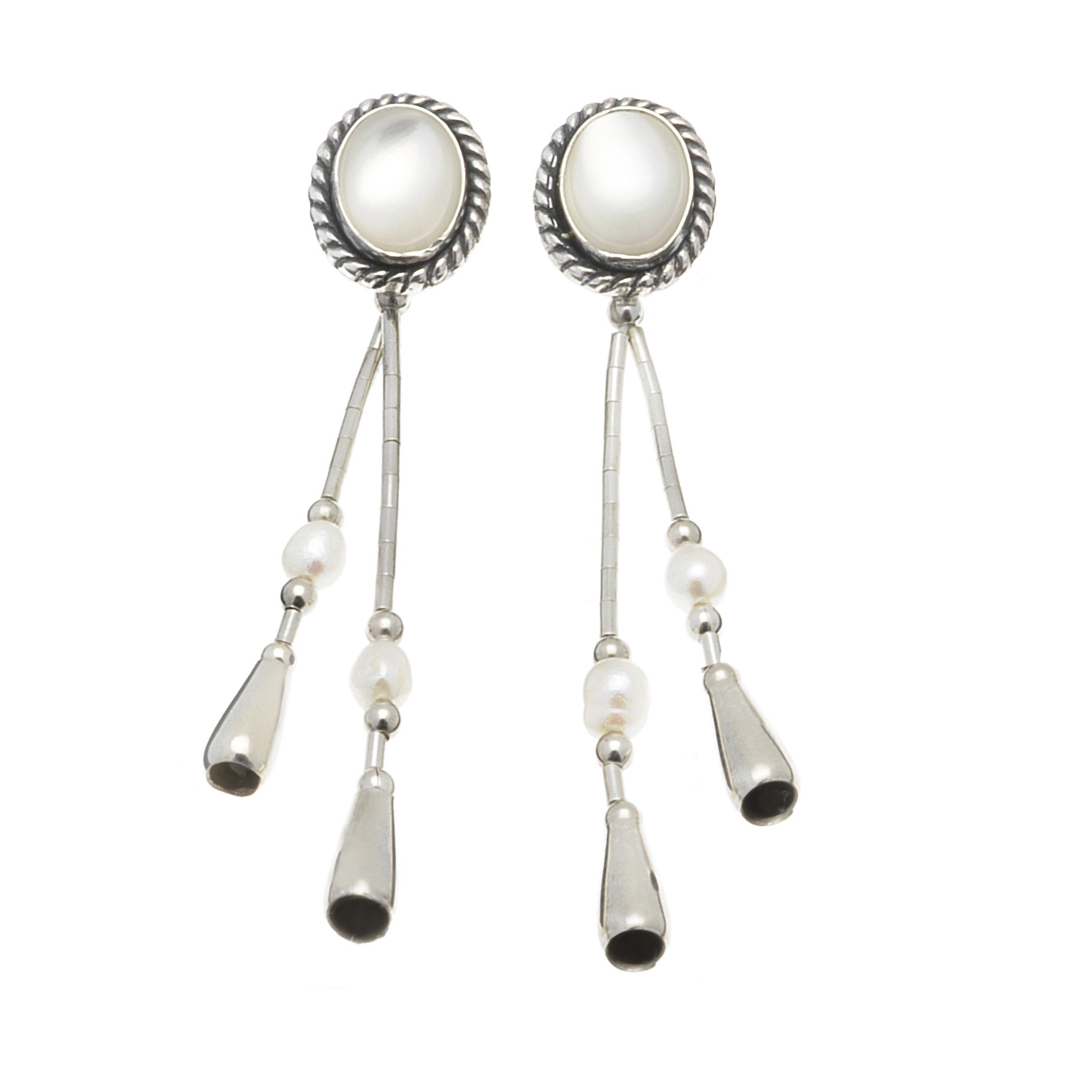 Harpo Paris classic earrings E343 cabochons and drop shape